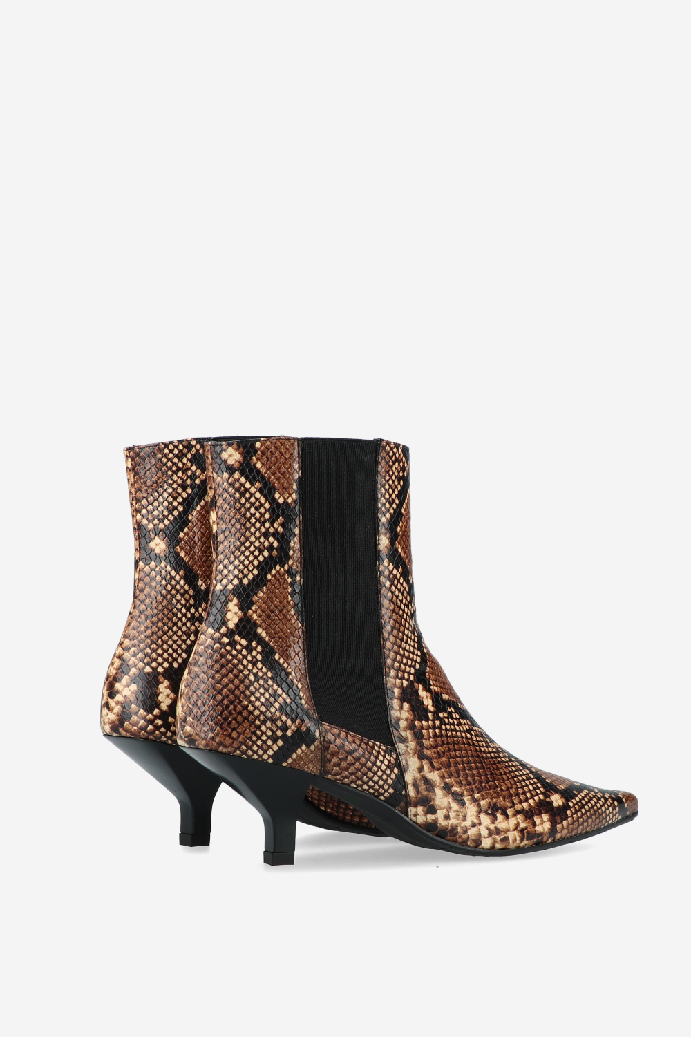 Pitone leather ankle boots