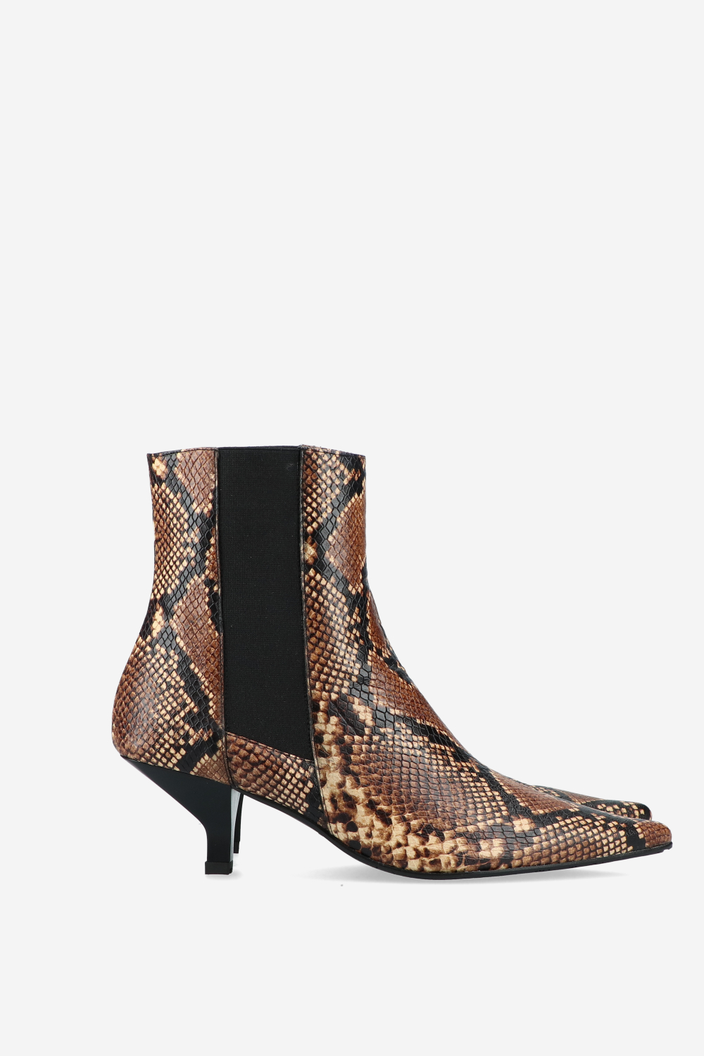 Pitone leather ankle boots