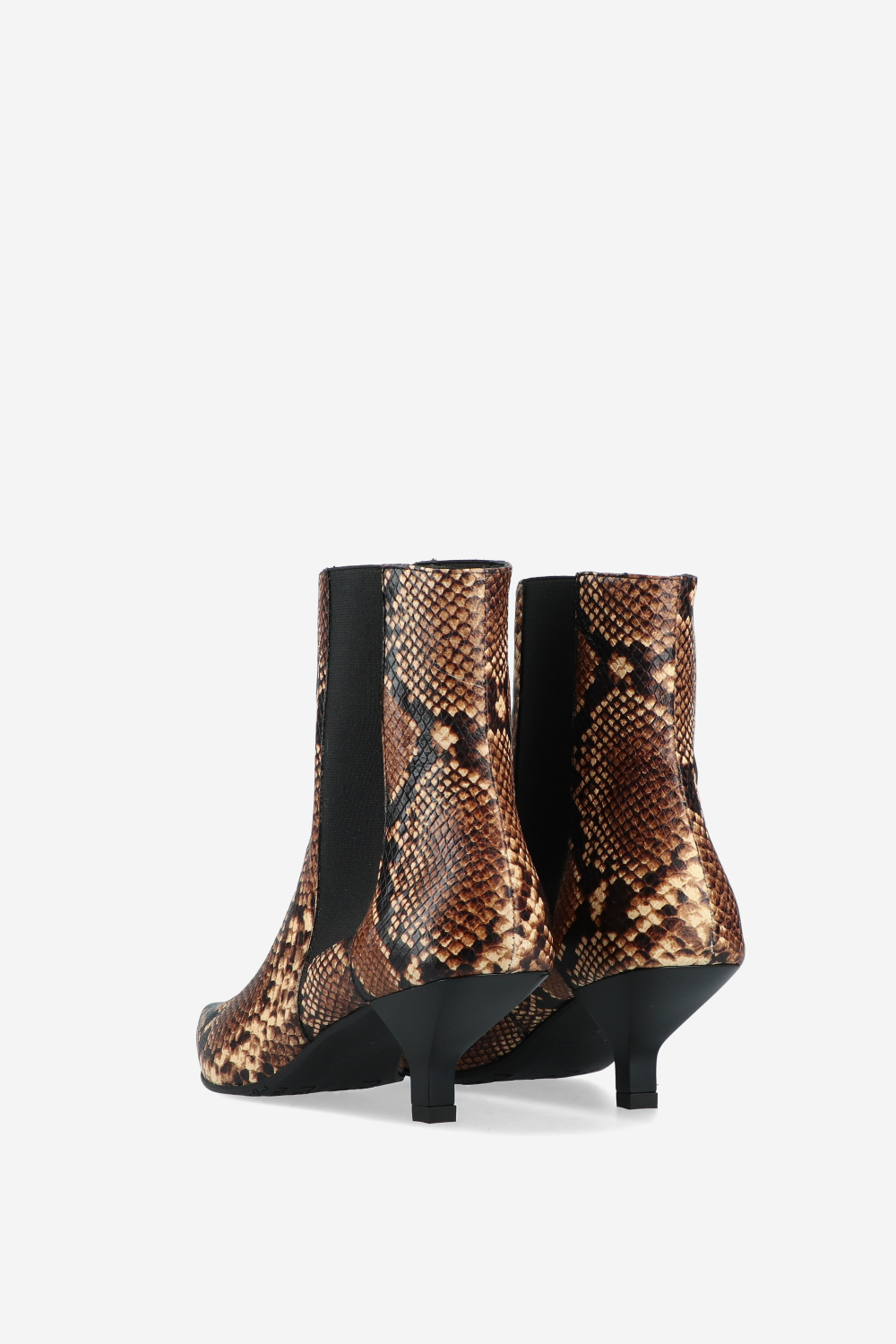 Pitone leather ankle boots