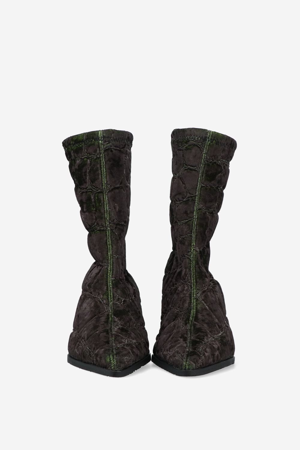 Treated velvet boots