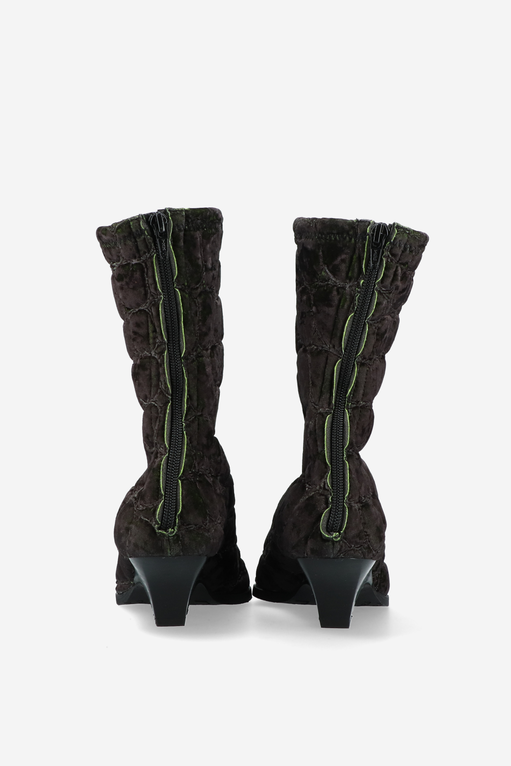 Treated velvet boots