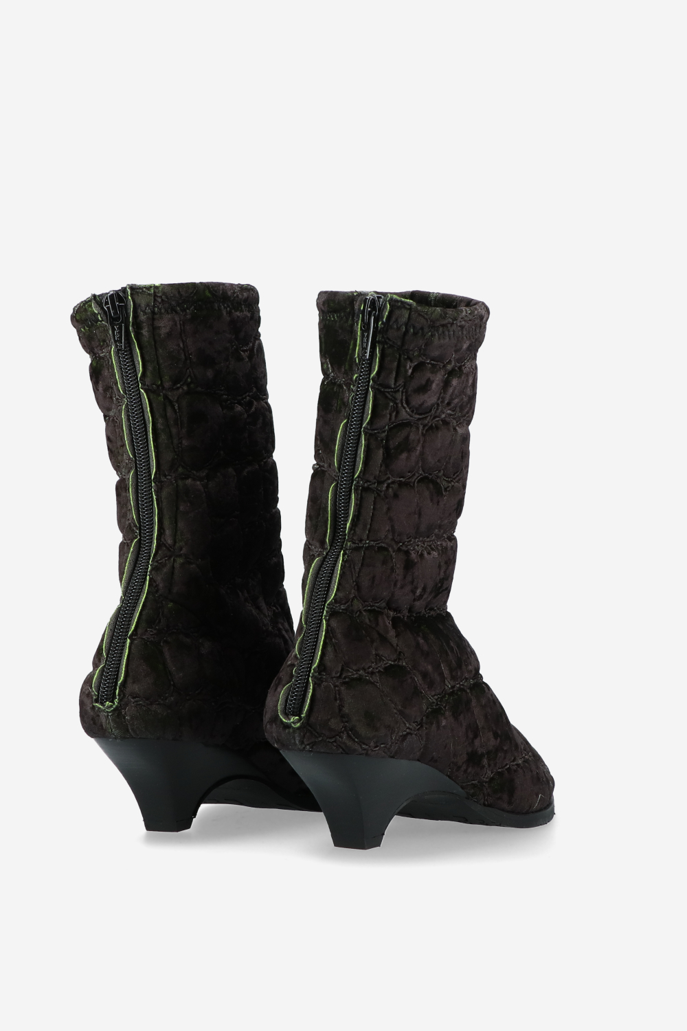 Treated velvet boots
