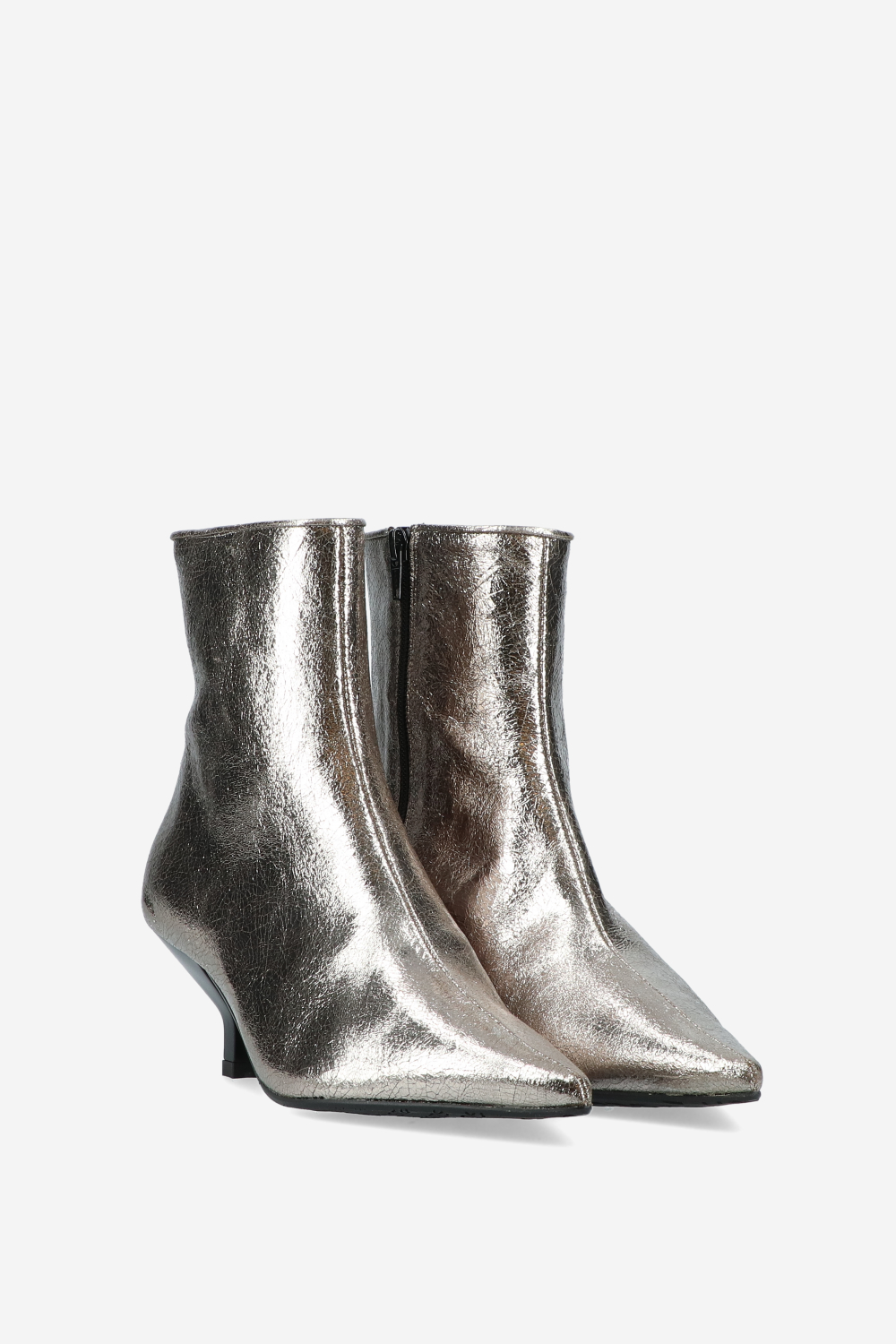 Craquele leather boots