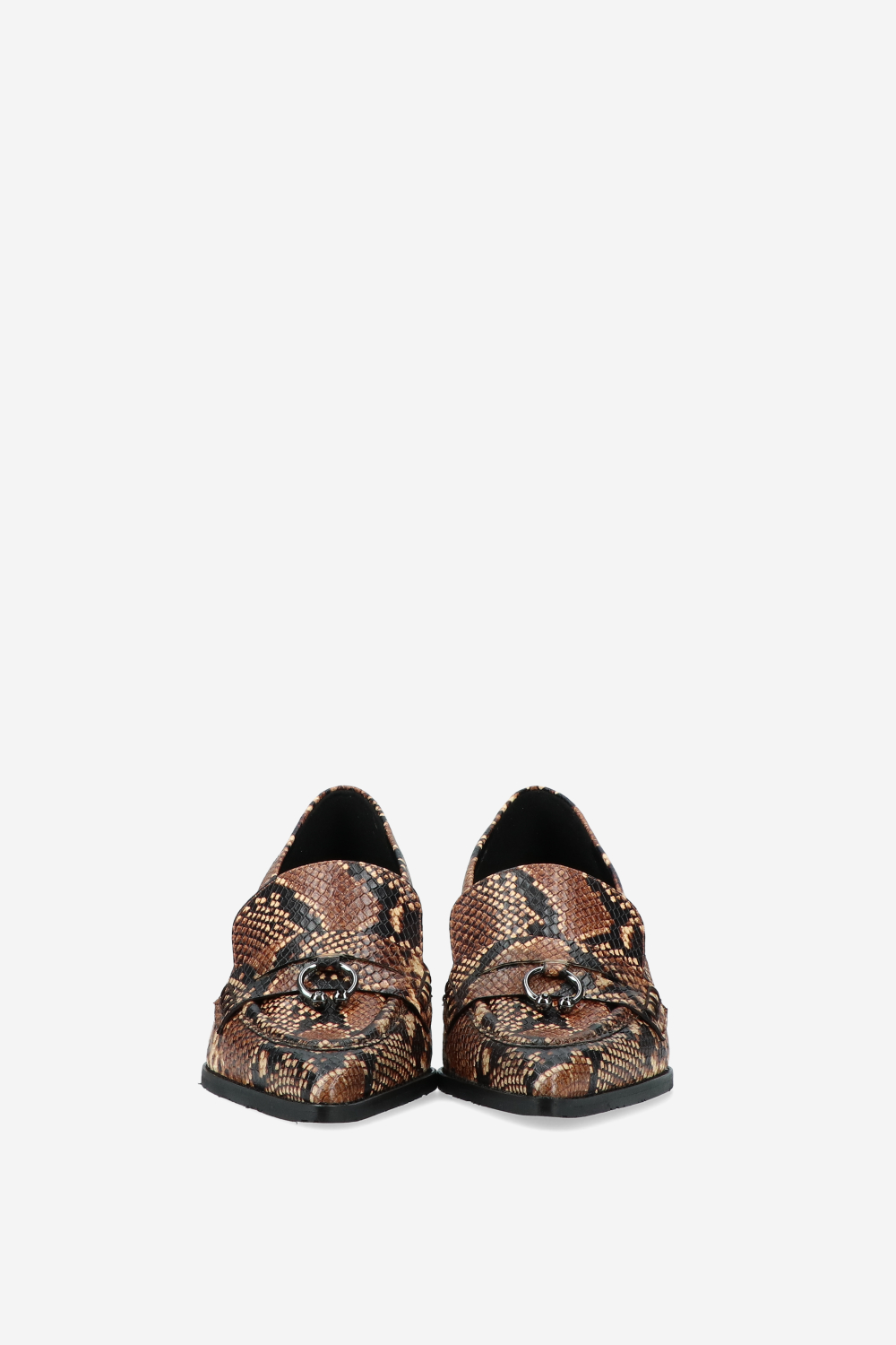 Pitone leather pumps