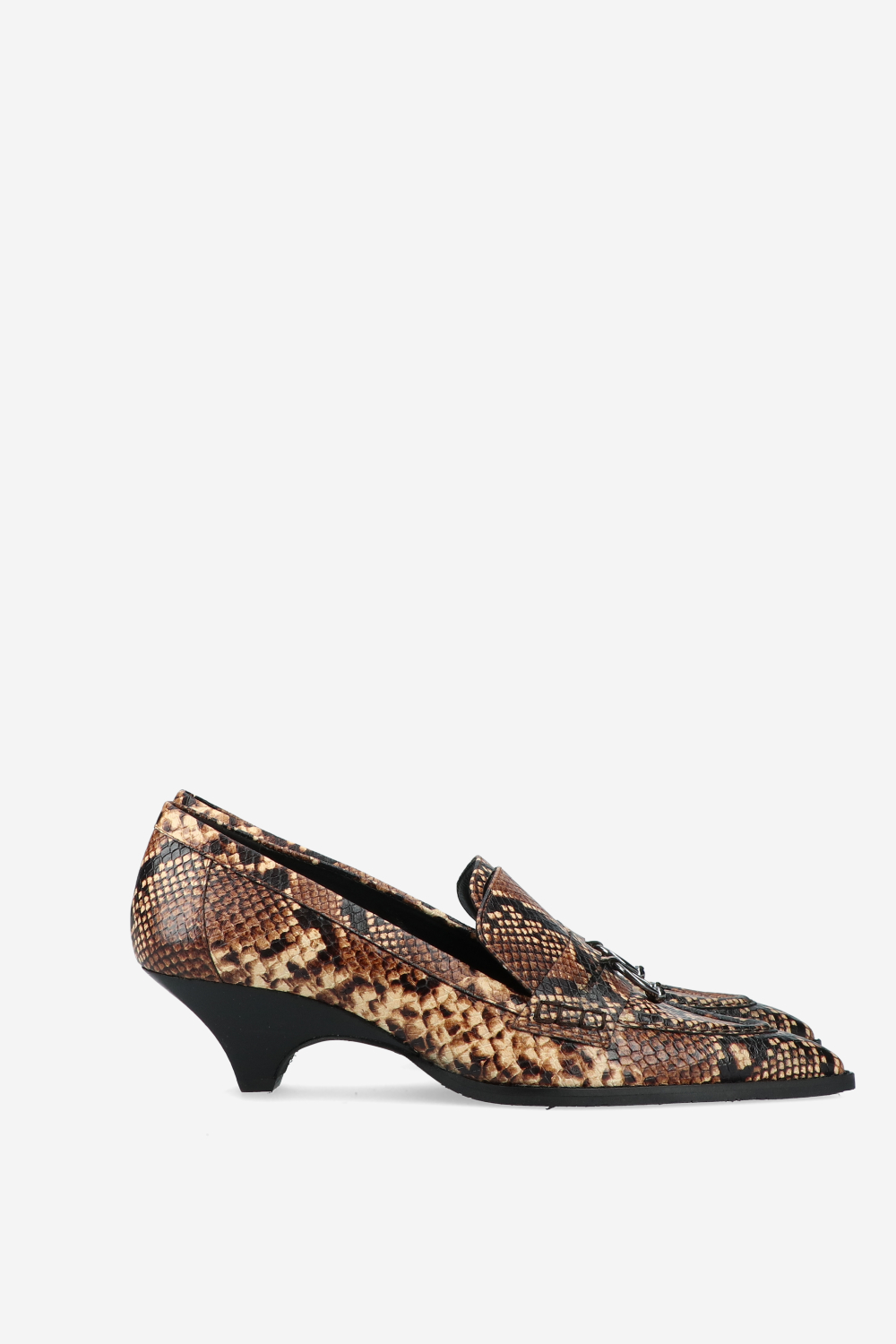 Pitone leather pumps