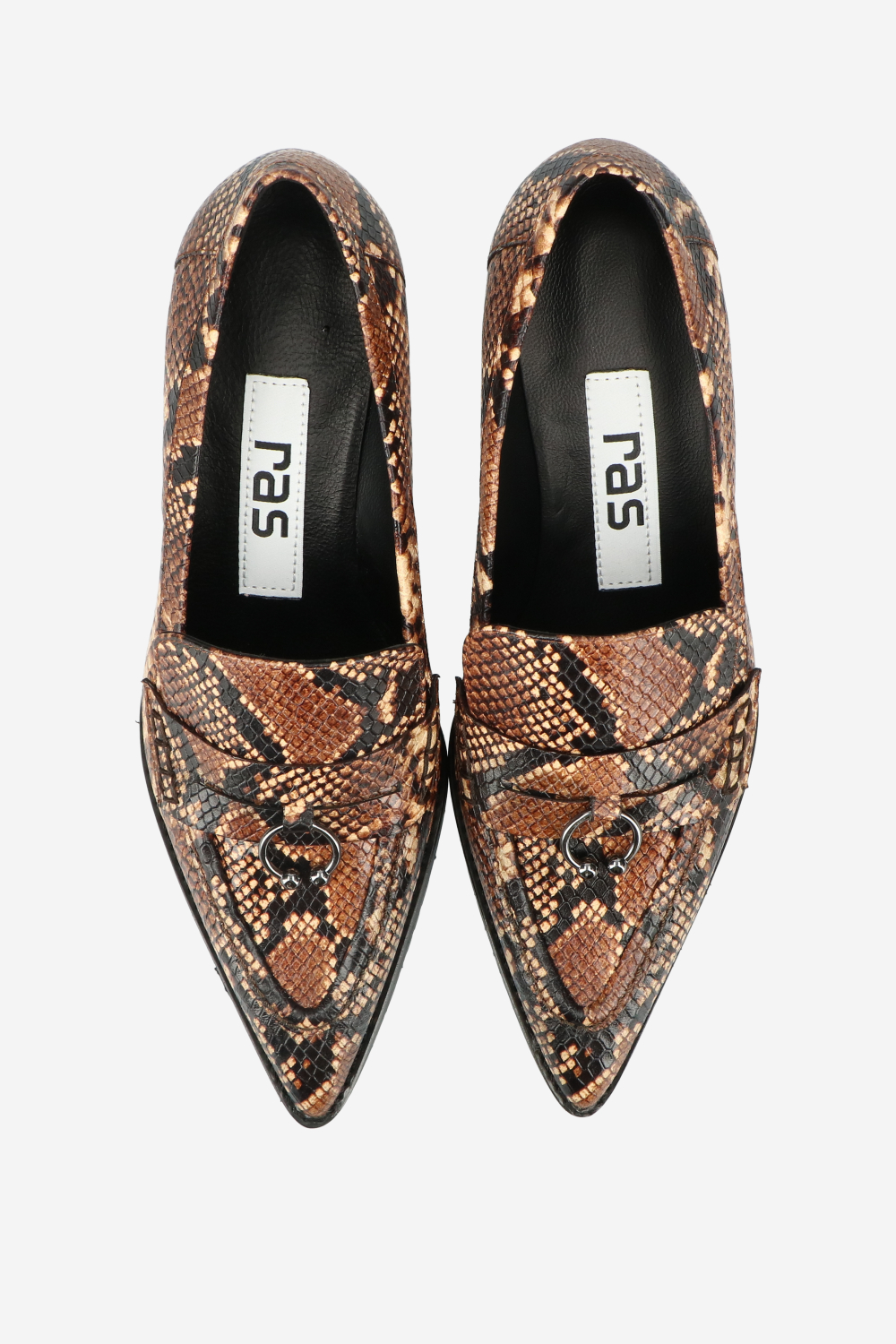 Pitone leather pumps