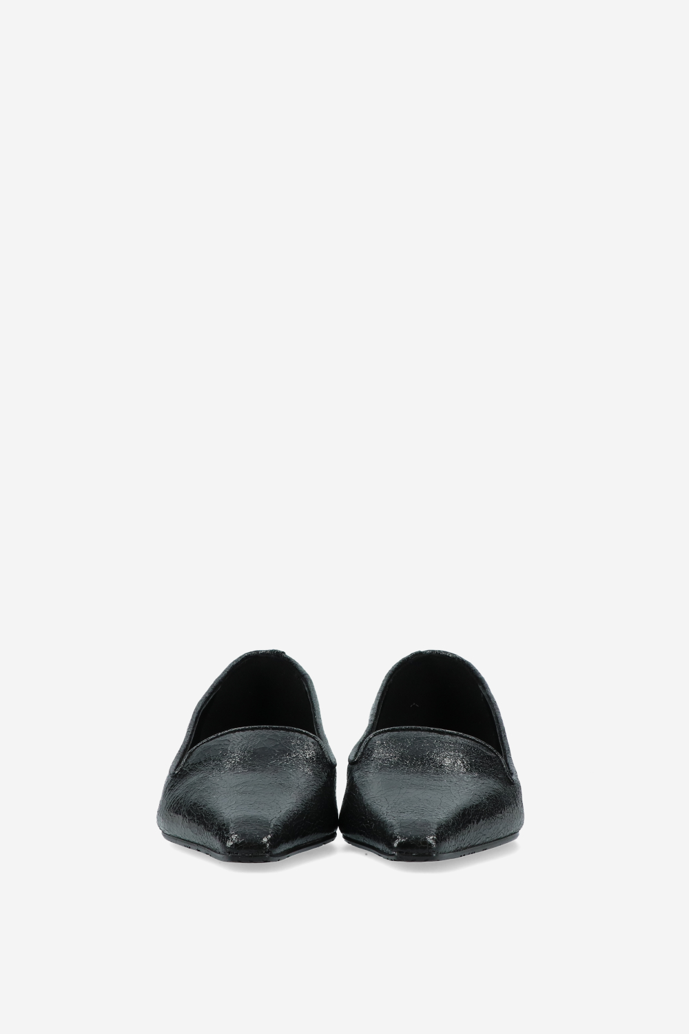 Crinkle leather loafers