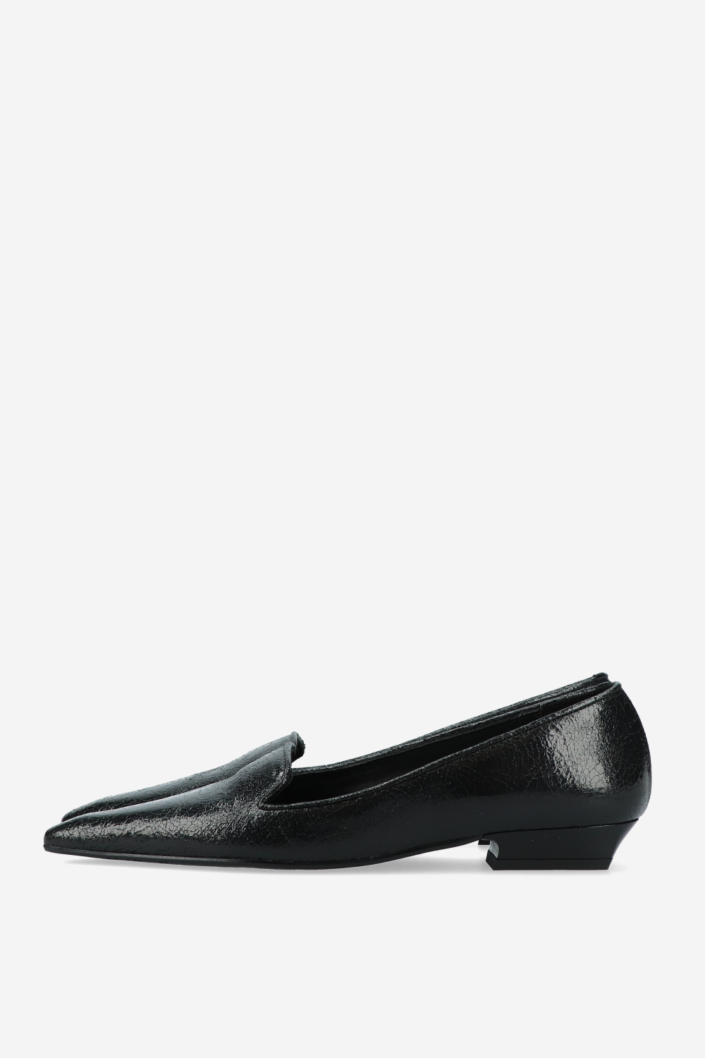 Crinkle leather loafers
