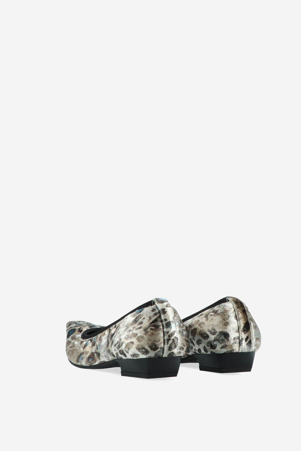 Velvet printed ballerinas