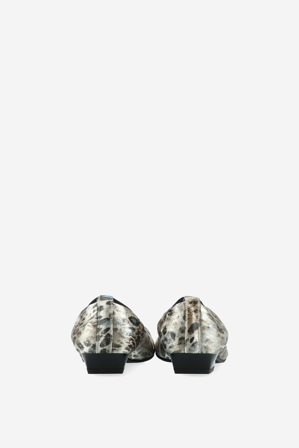 Velvet printed ballerinas