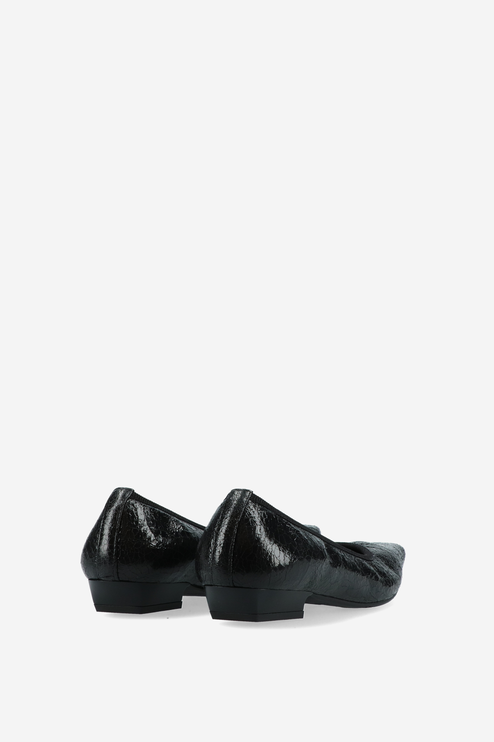 Crinkle leather ballerinas