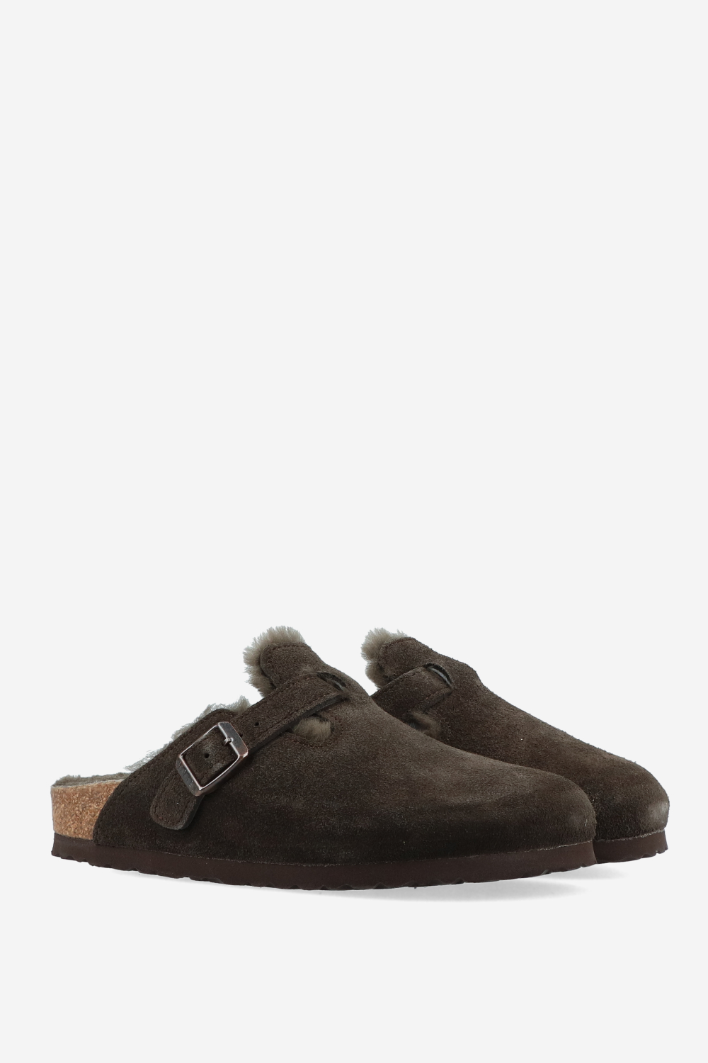 Boston shearling suede clogs