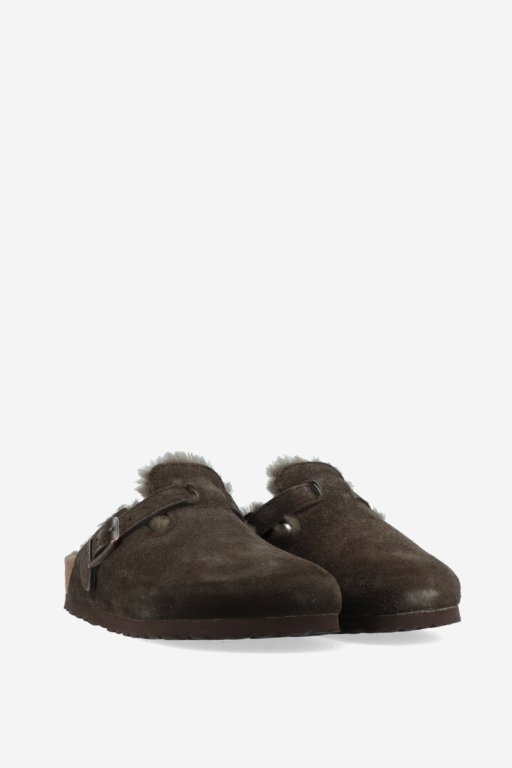Boston shearling suede clogs