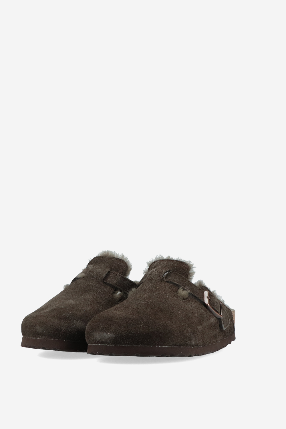 Boston shearling suede clogs