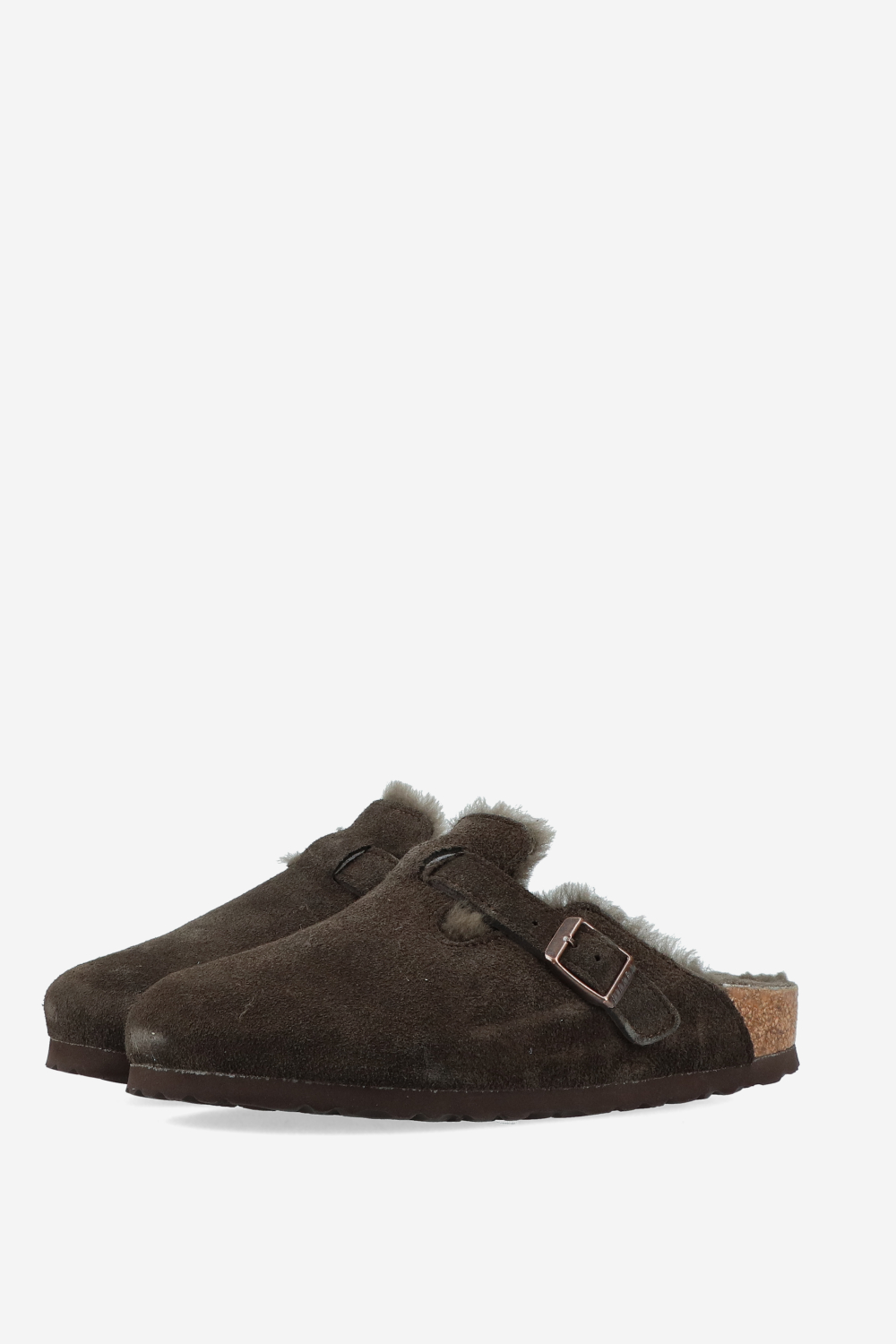 Boston shearling suede clogs