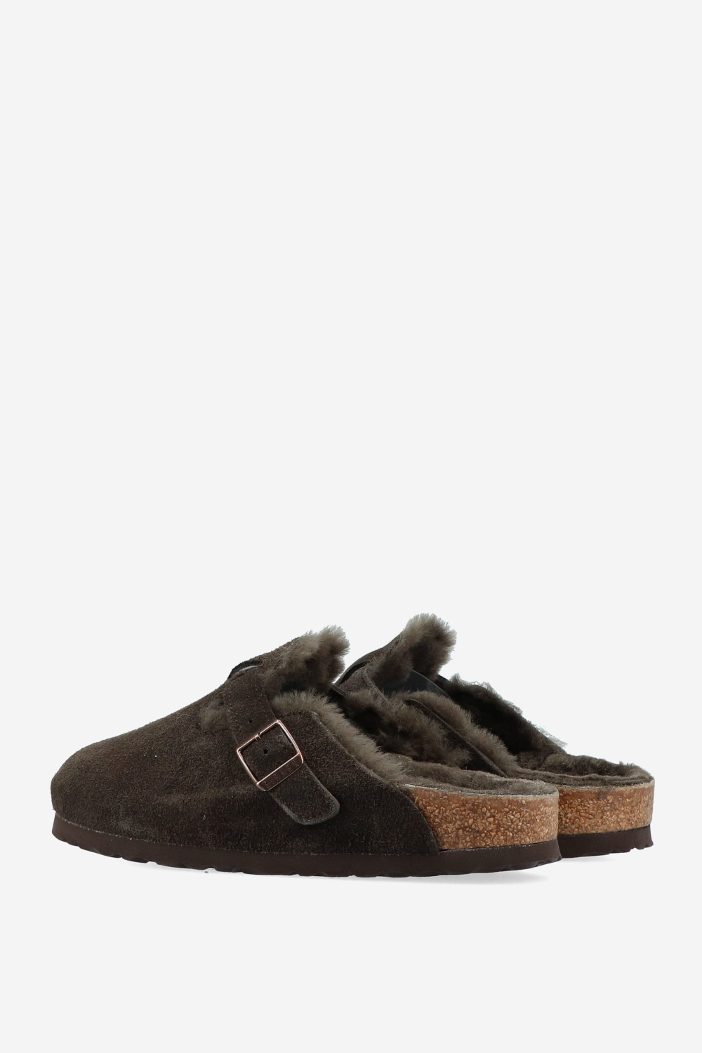 Boston shearling suede clogs