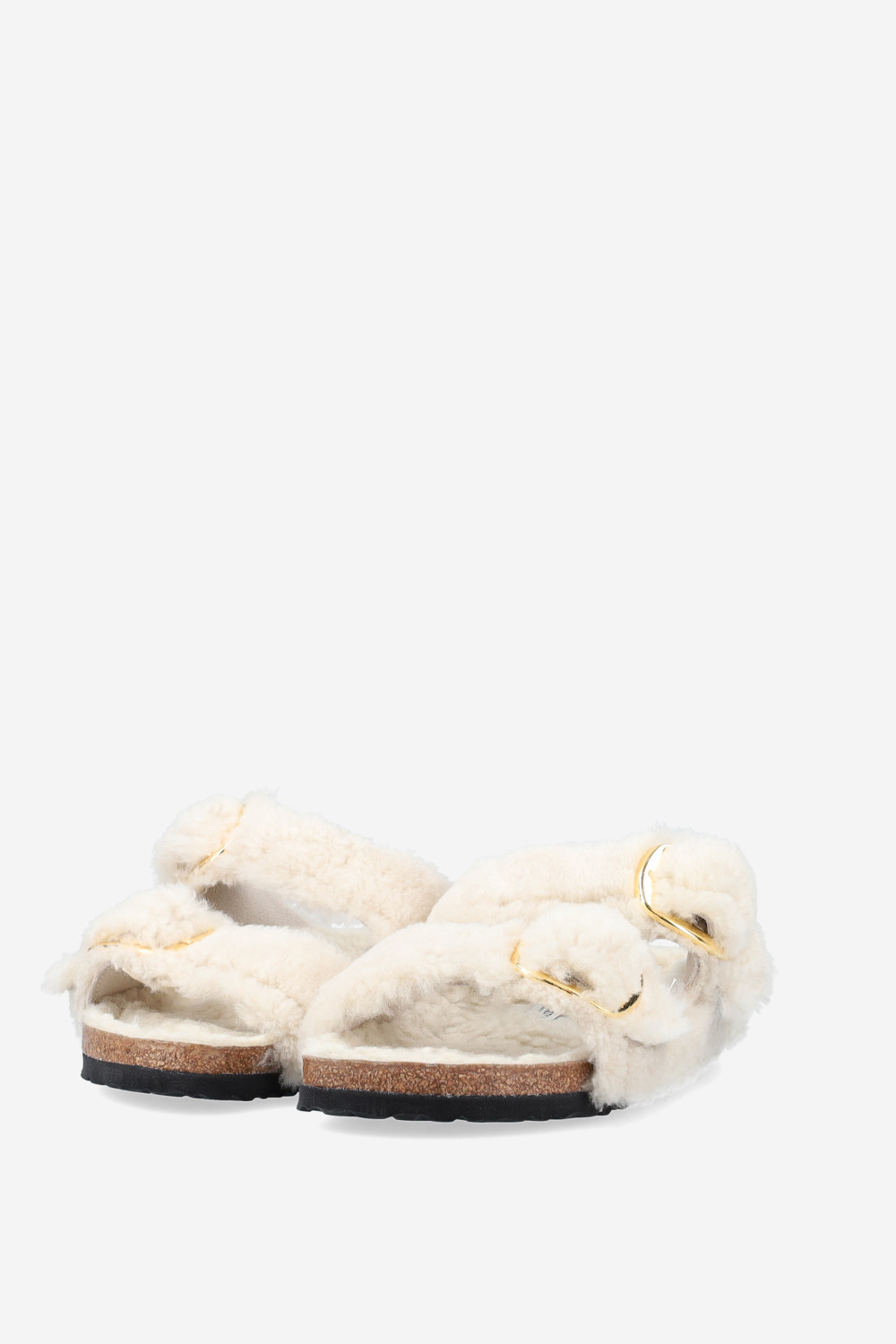 Arizona big buckle fur teddy sandals