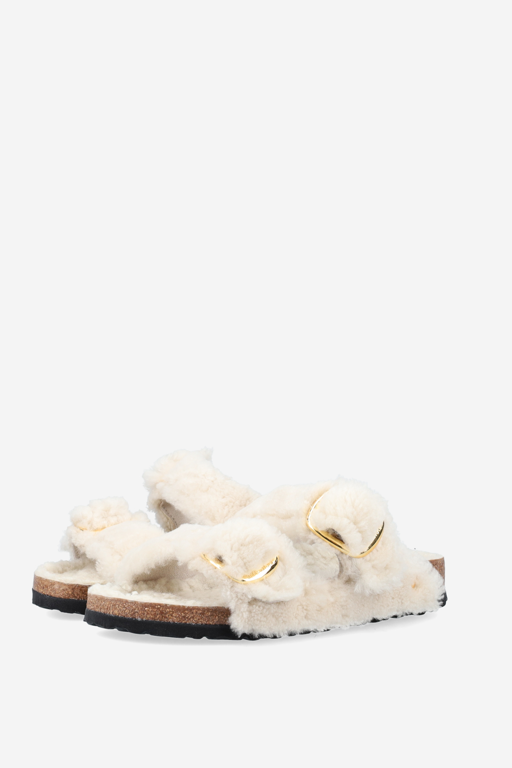 Arizona big buckle fur teddy sandals
