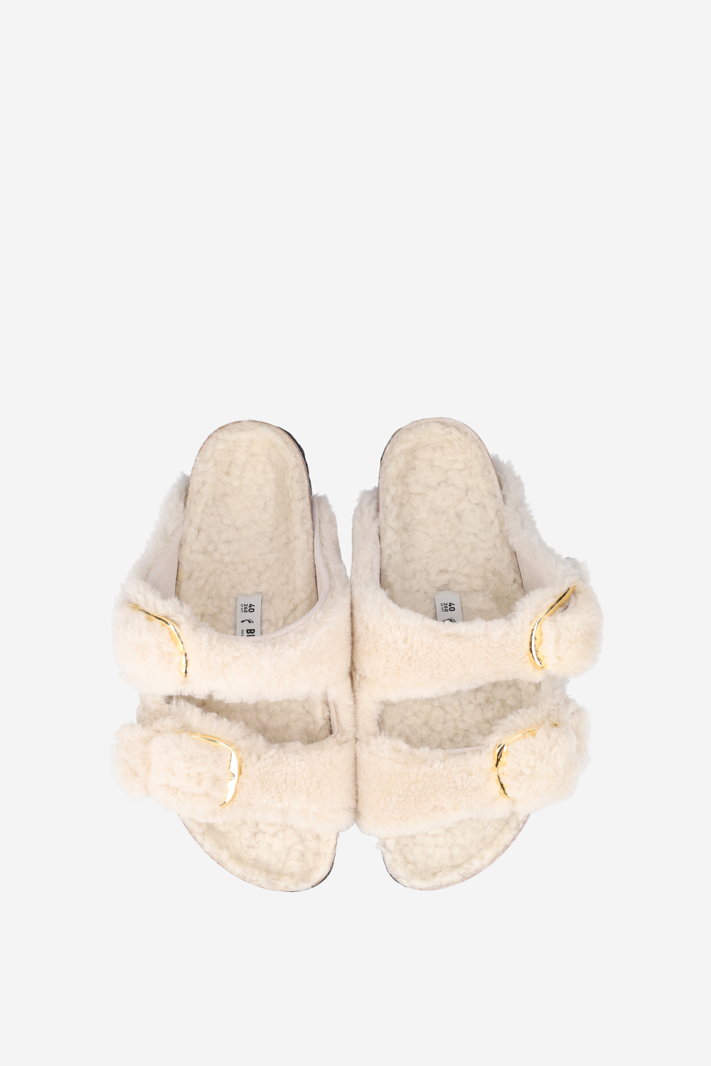 Arizona big buckle fur teddy sandals
