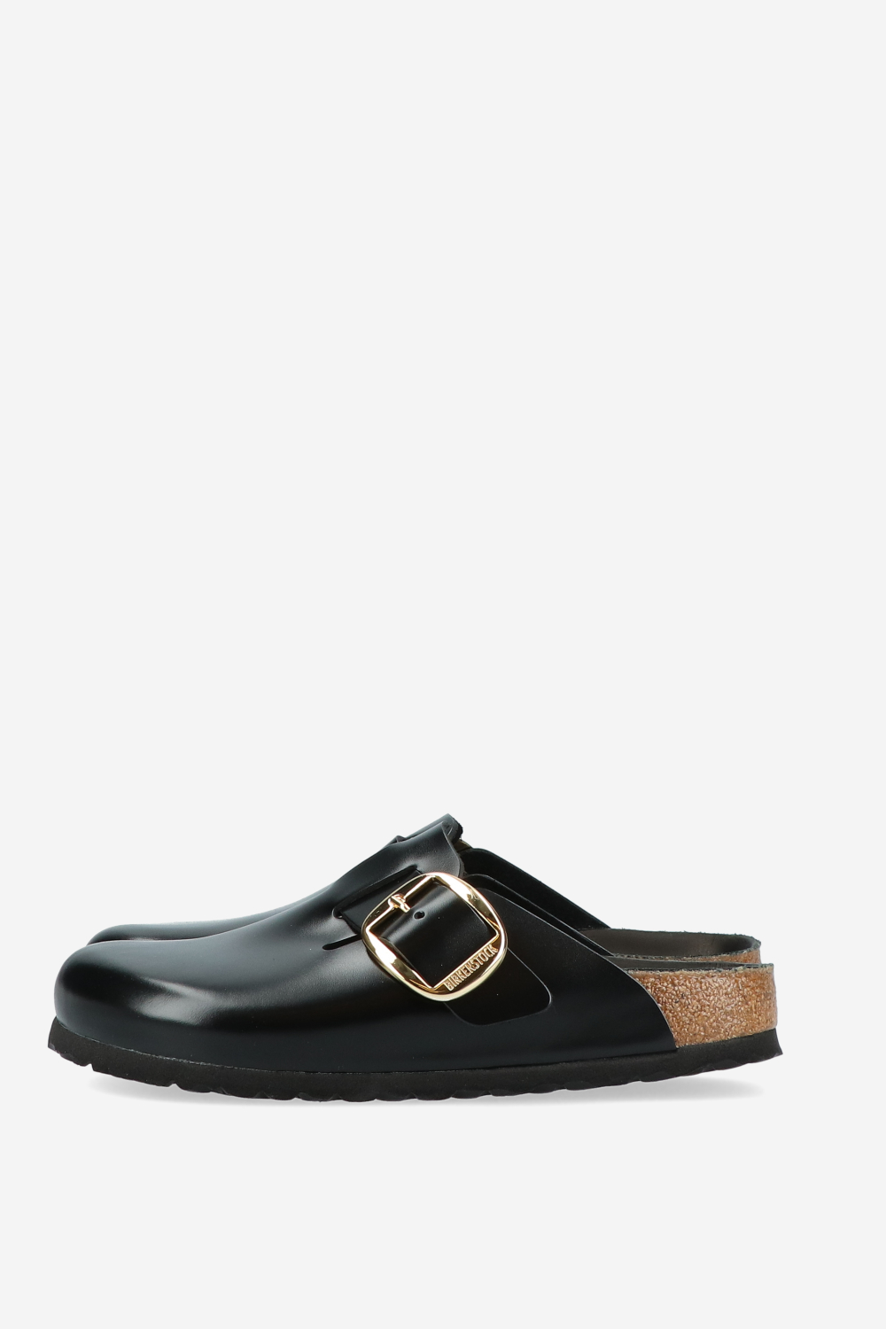 Boston big buckle leather clogs