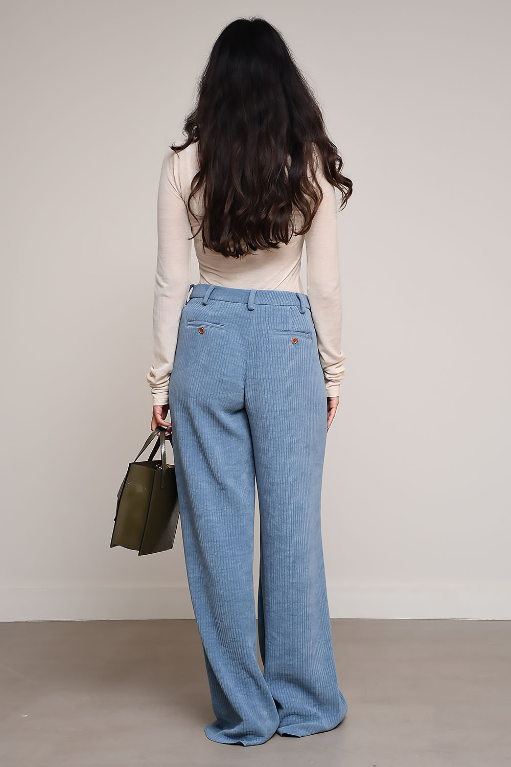 Katherine velvet wide-leg pants