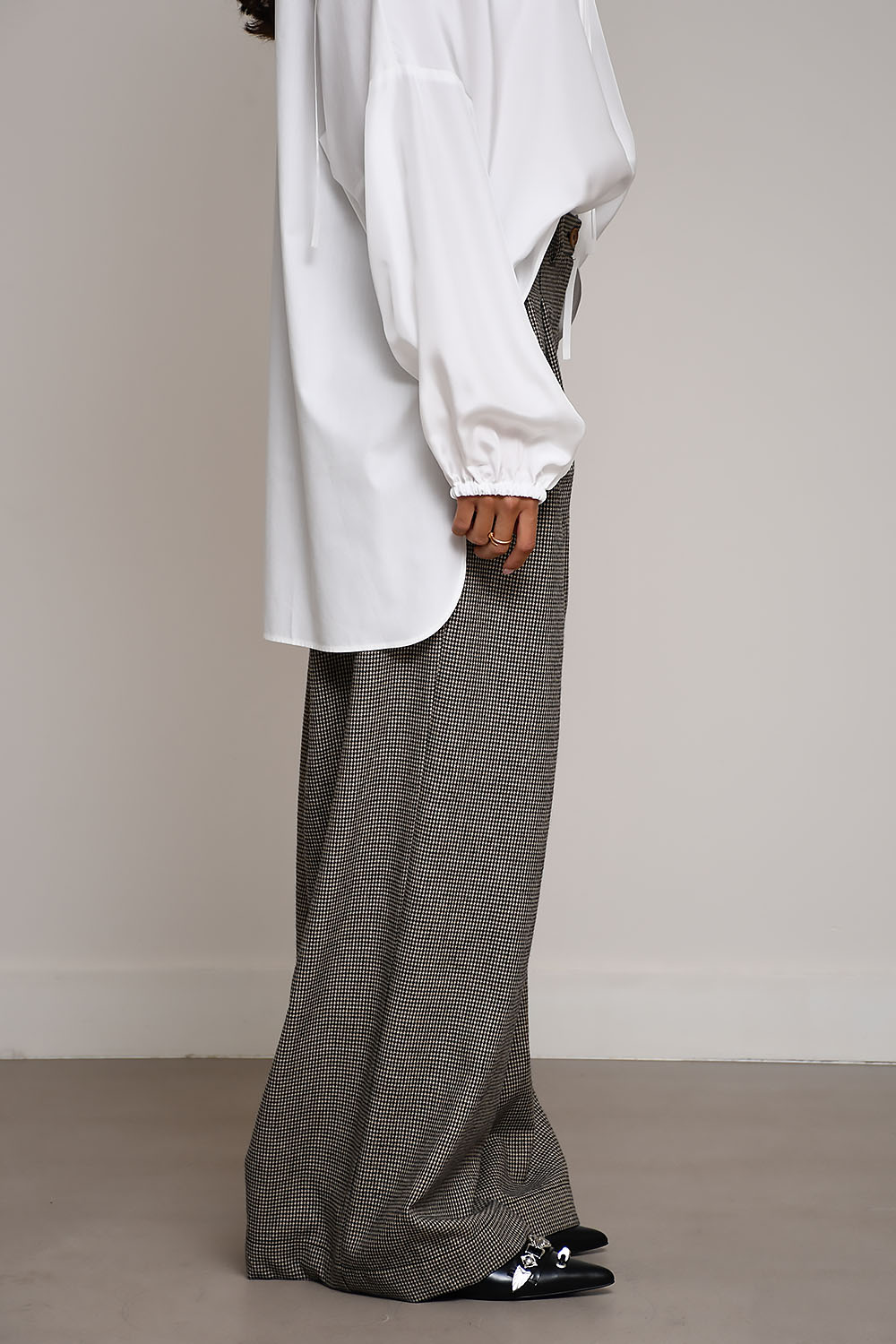 Jejia - Katherine checked wide-leg pants