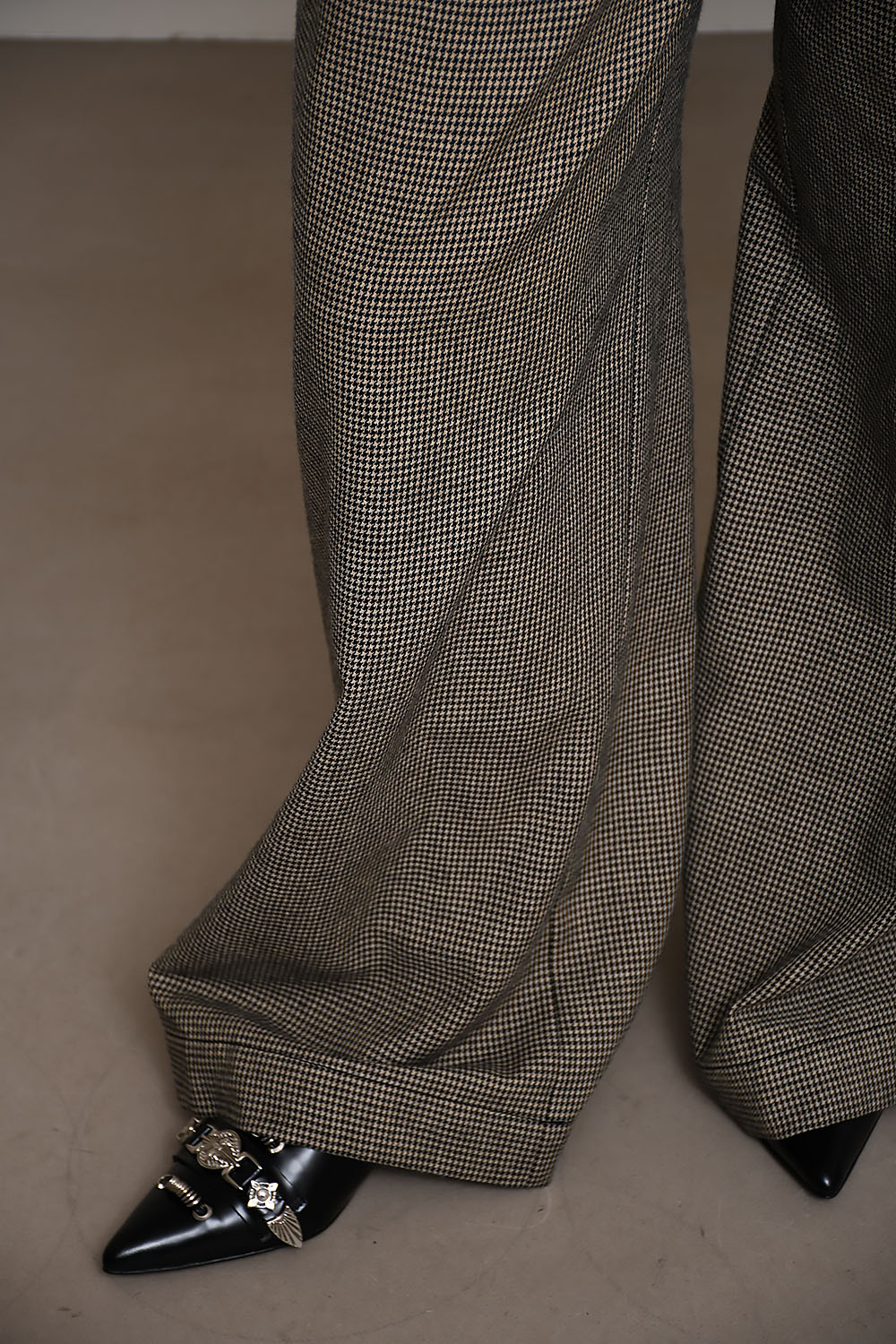 Katherine checked wide-leg pants