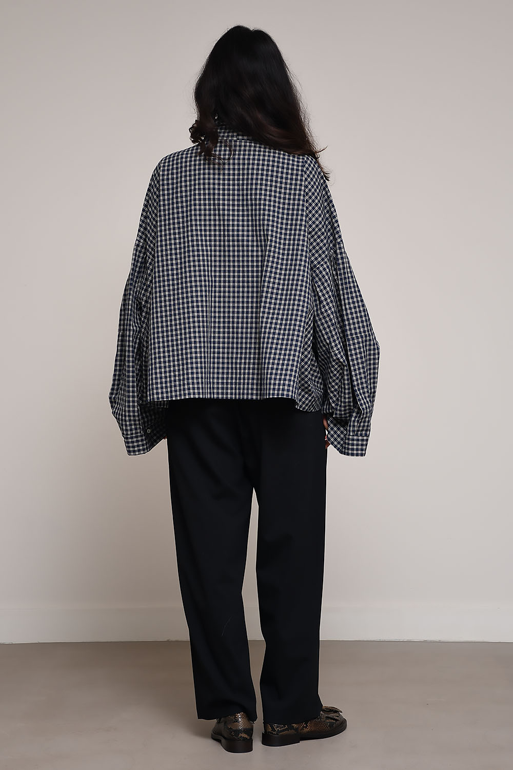Clo oversized checked shirt