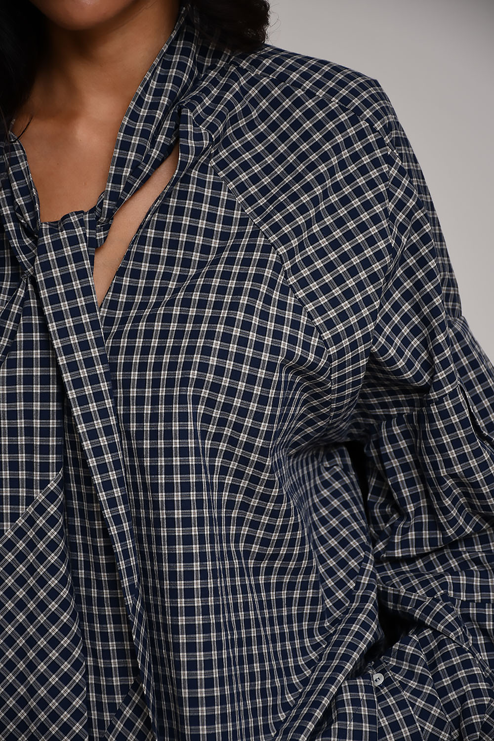Clo oversized checked shirt