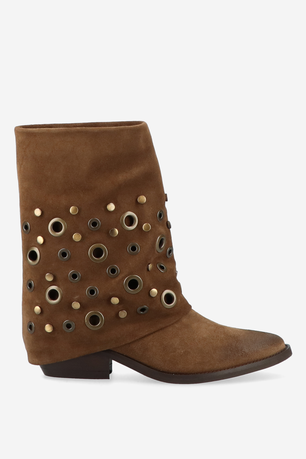 Julia Cerutti - Eyelets suede fold-over boots