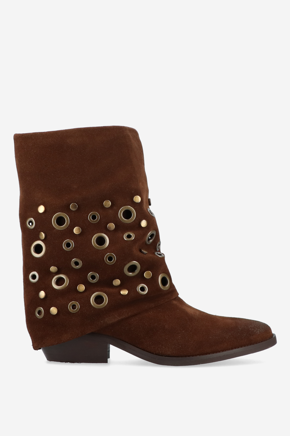 Julia Cerutti - Eyelets suede fold-over boots