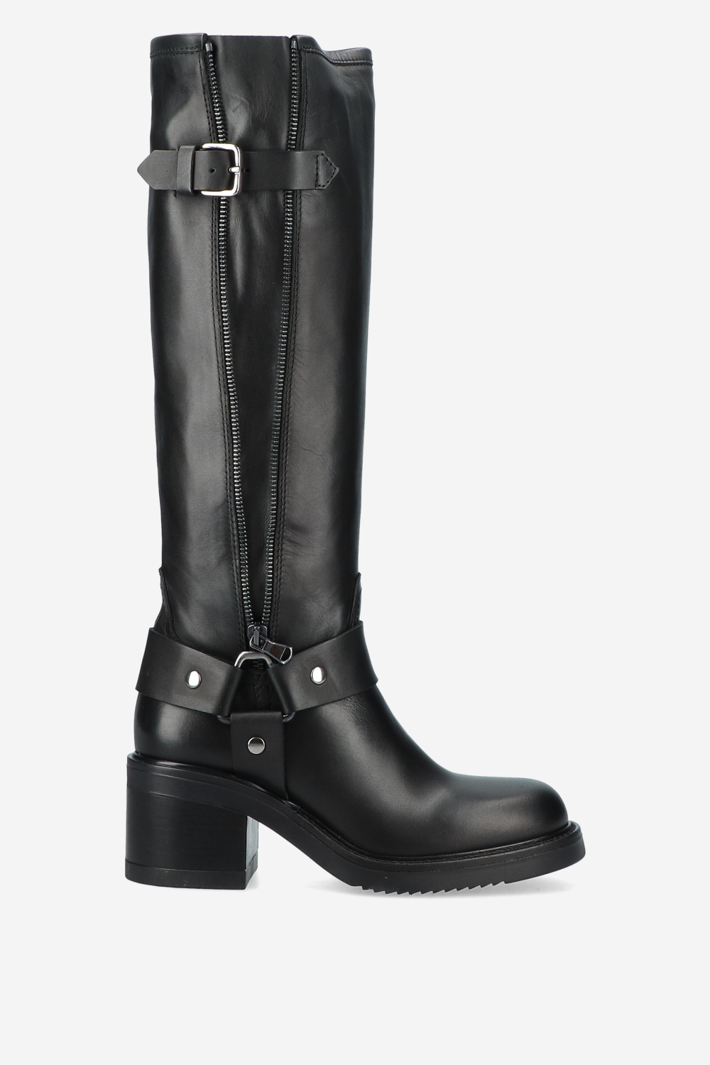 Julia Cerutti - Buckled knee-high leather boots