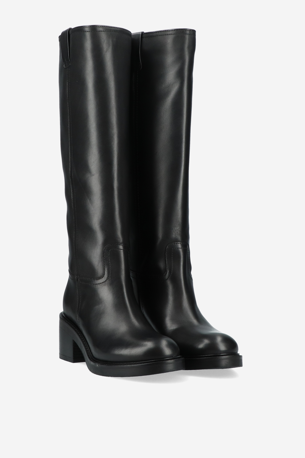 Knee-high leather boots
