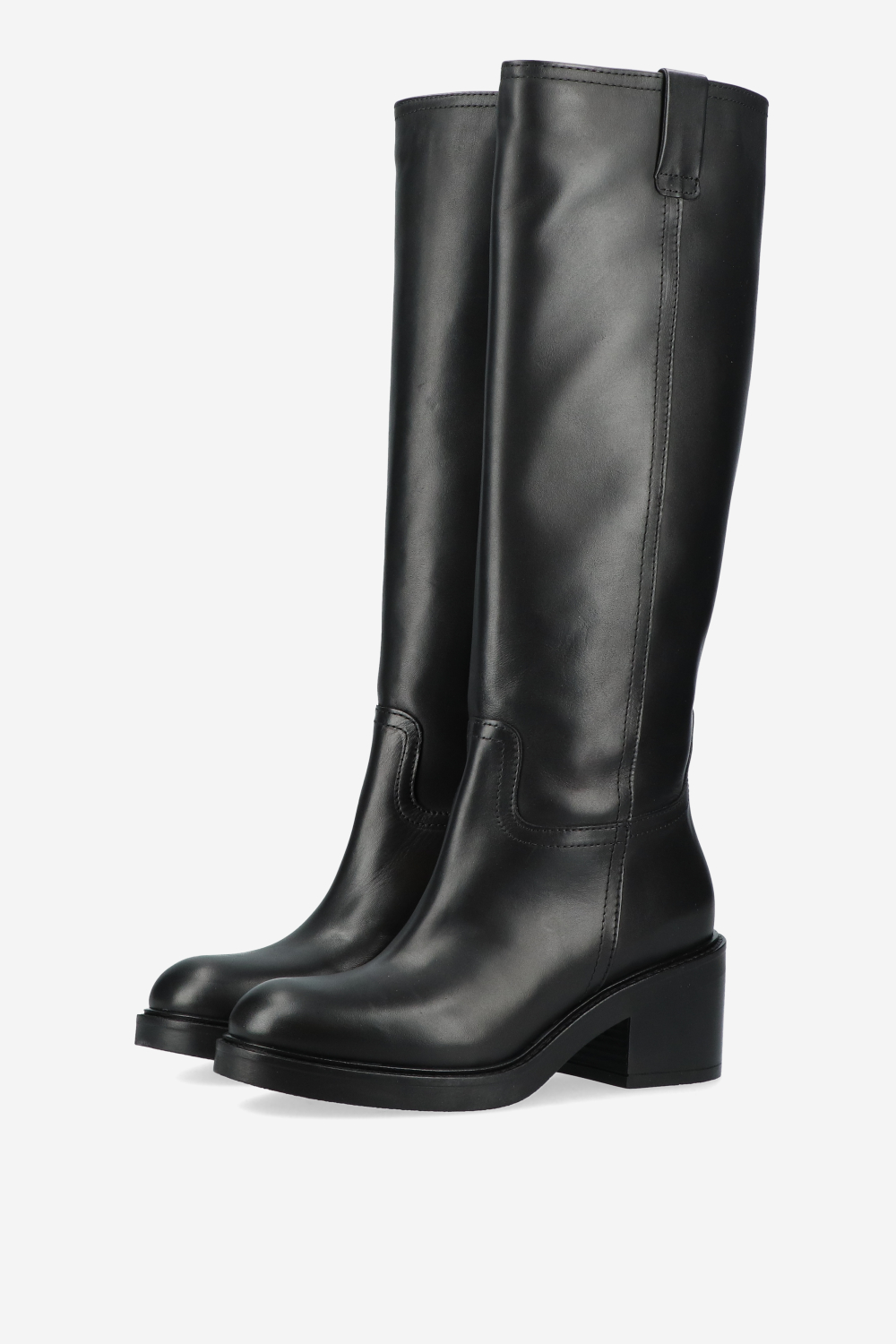 Knee-high leather boots