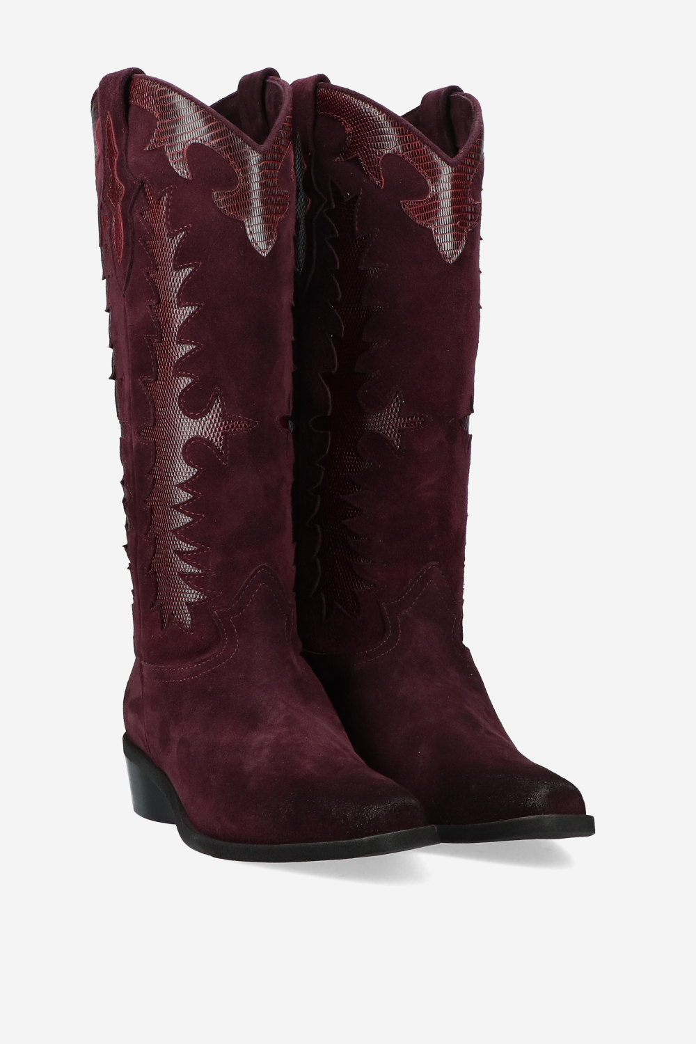 Western suede boots