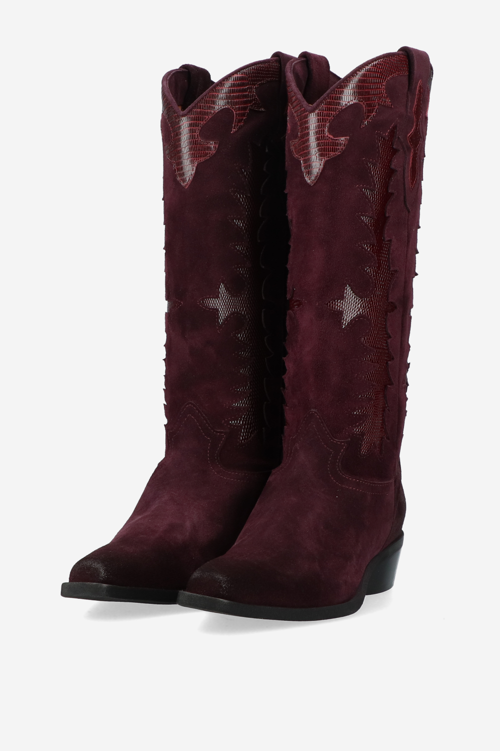 Western suede boots