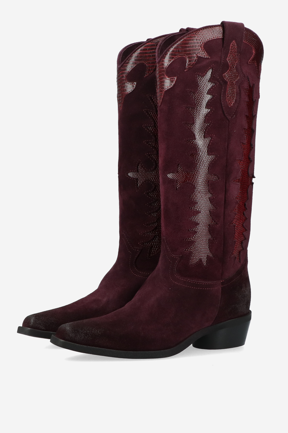 Western suede boots