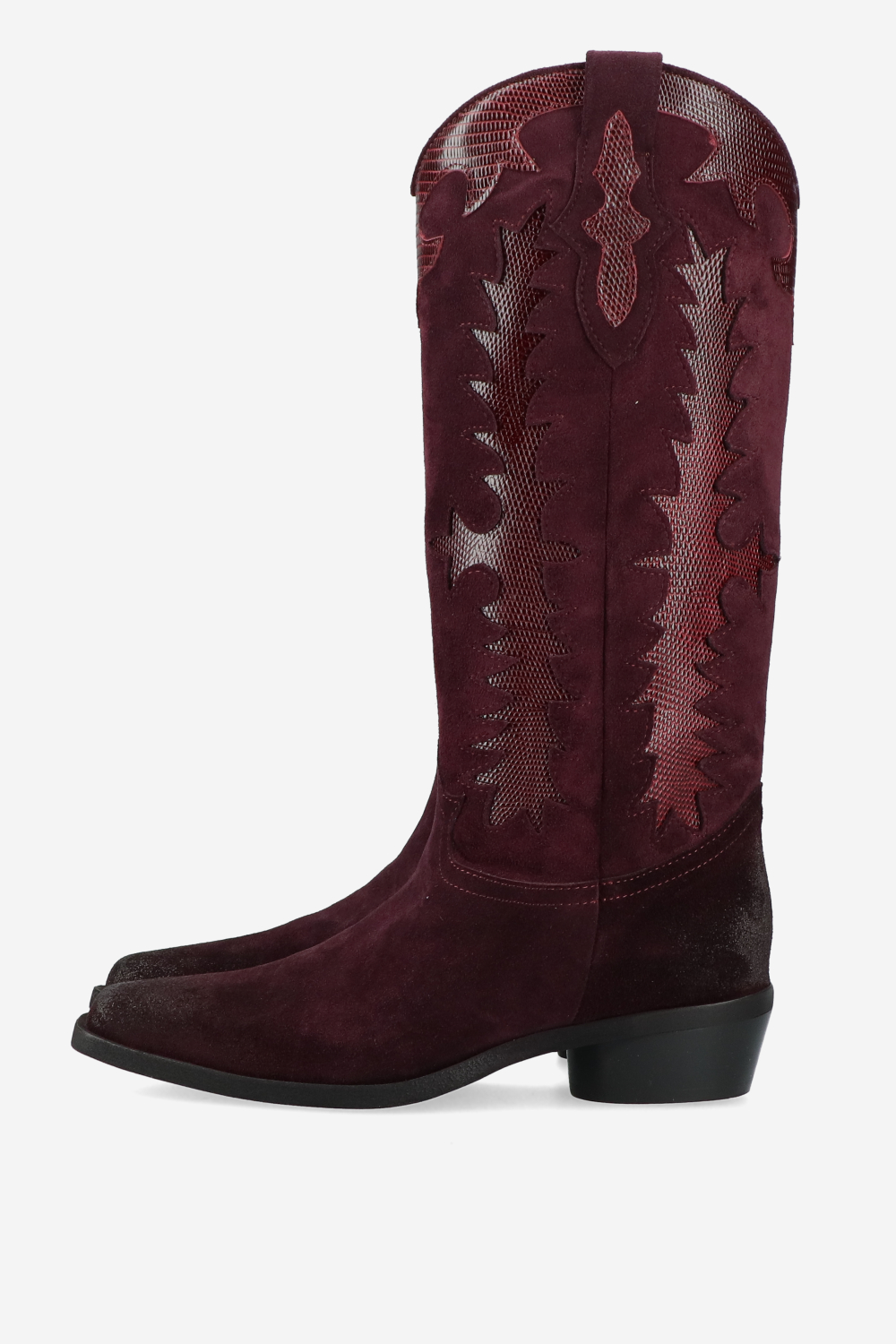 Western suede boots