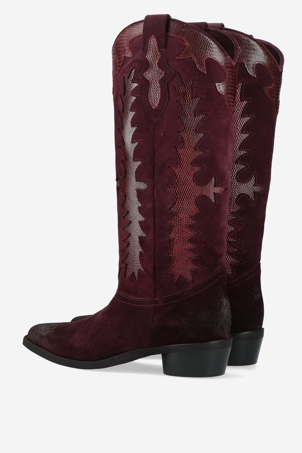 Western suede boots
