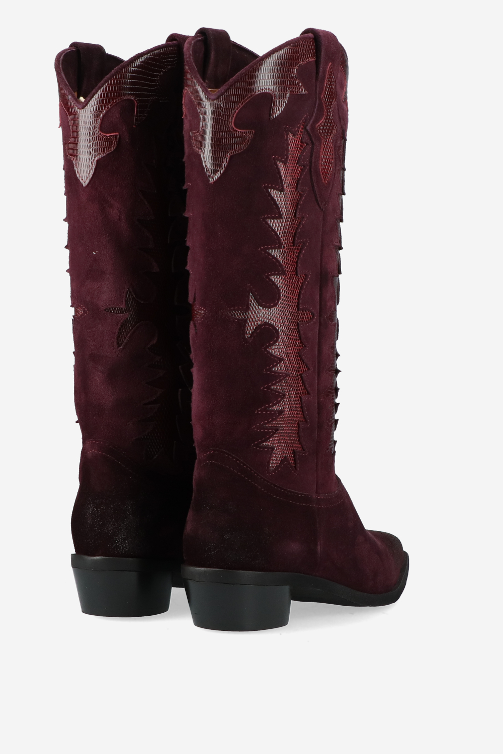 Western suede boots