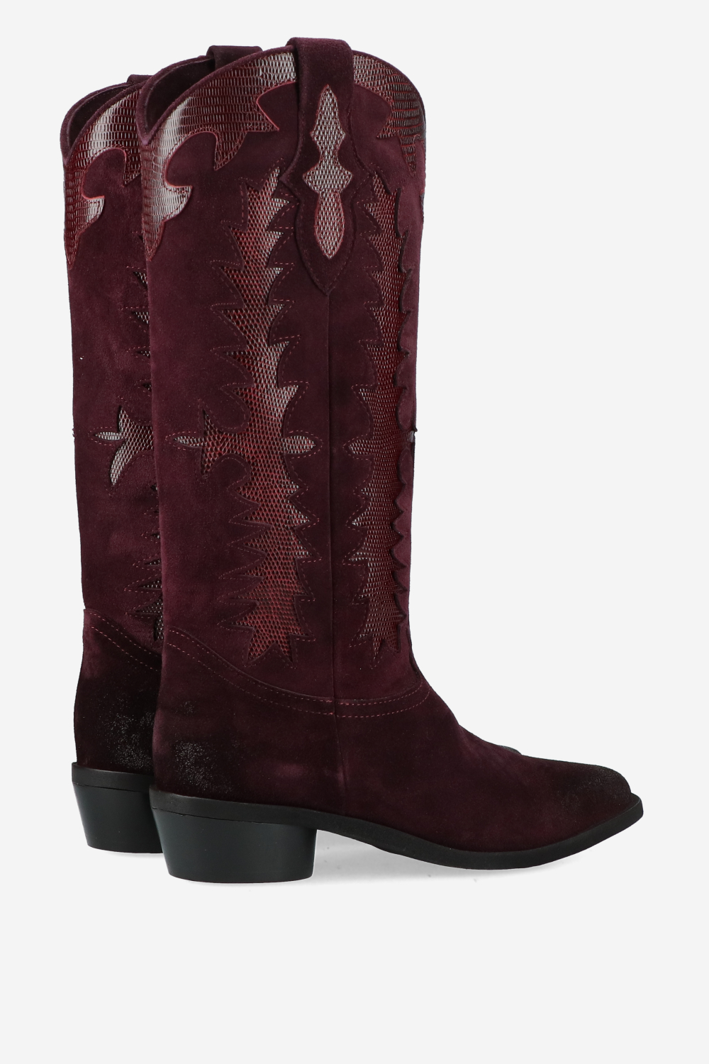 Western suede boots