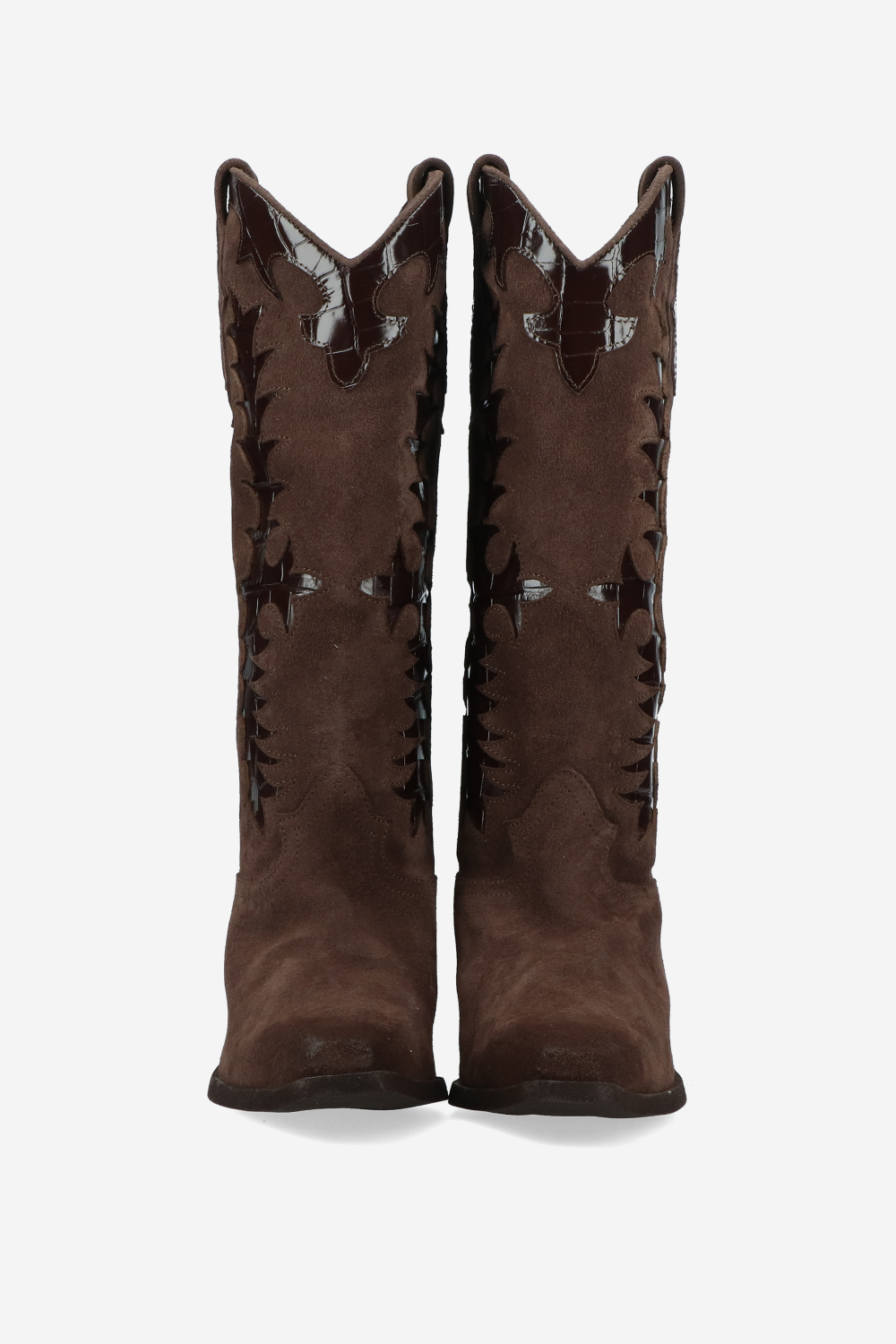 Western suede boots