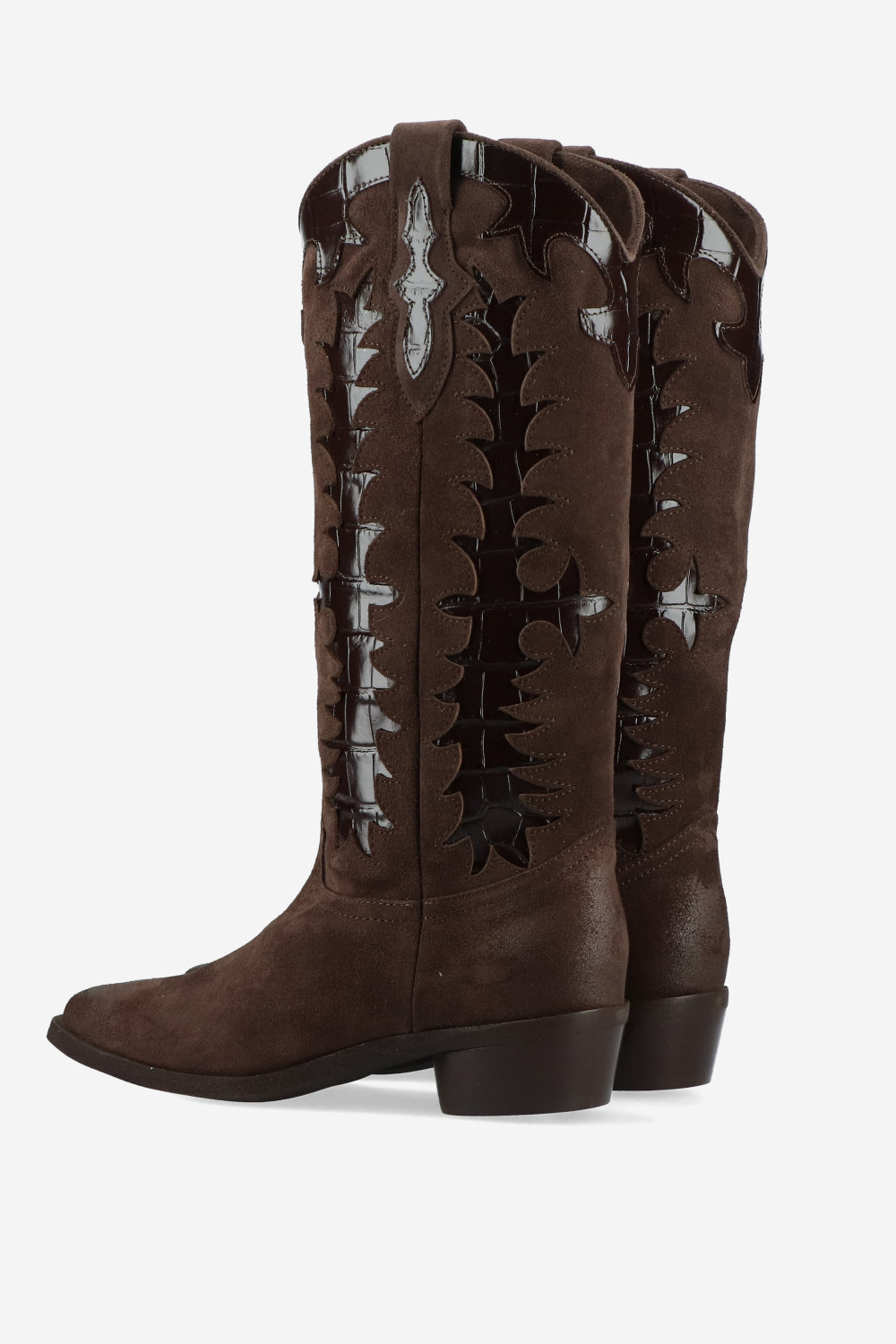Western suede boots