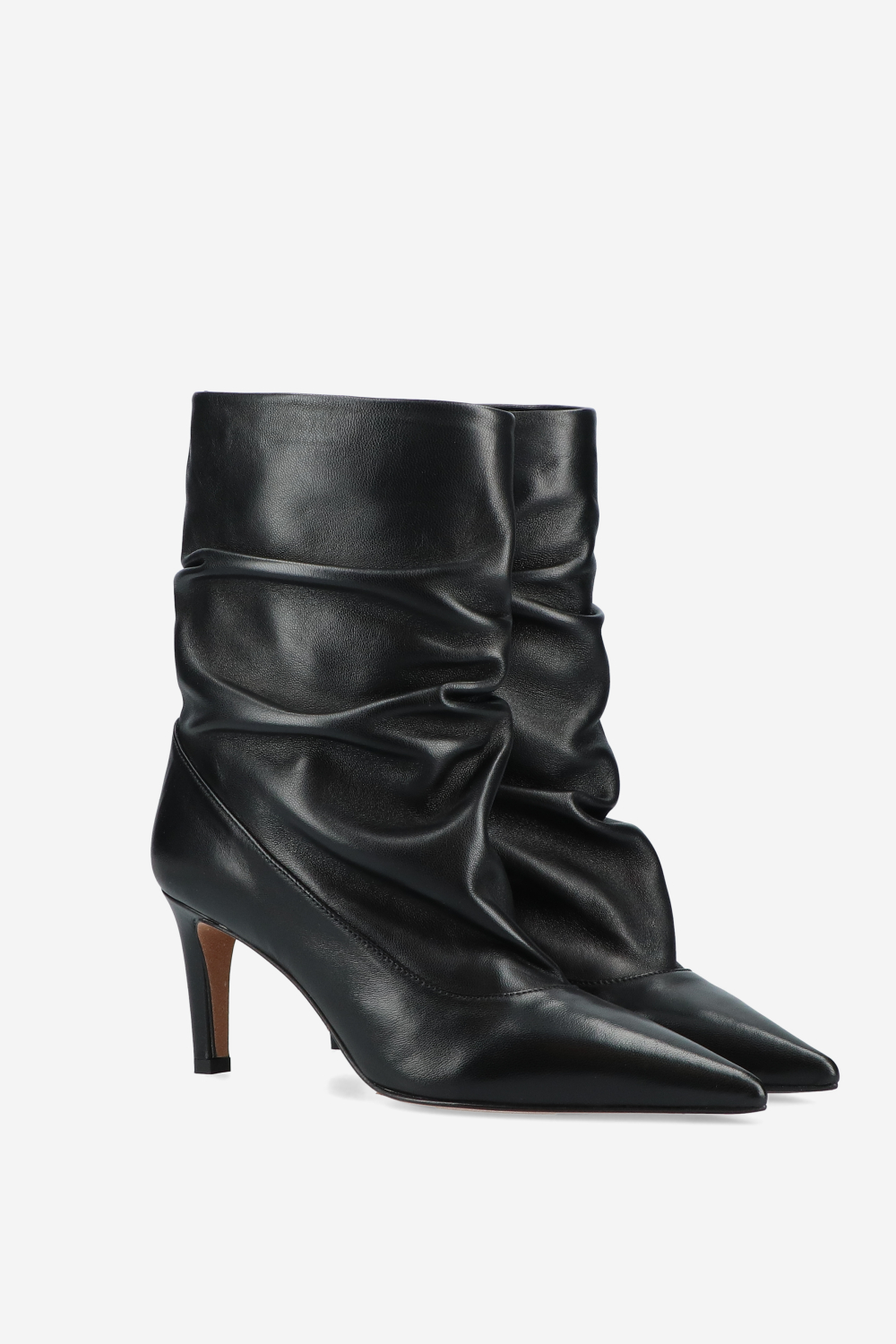 Slouchy leather boots