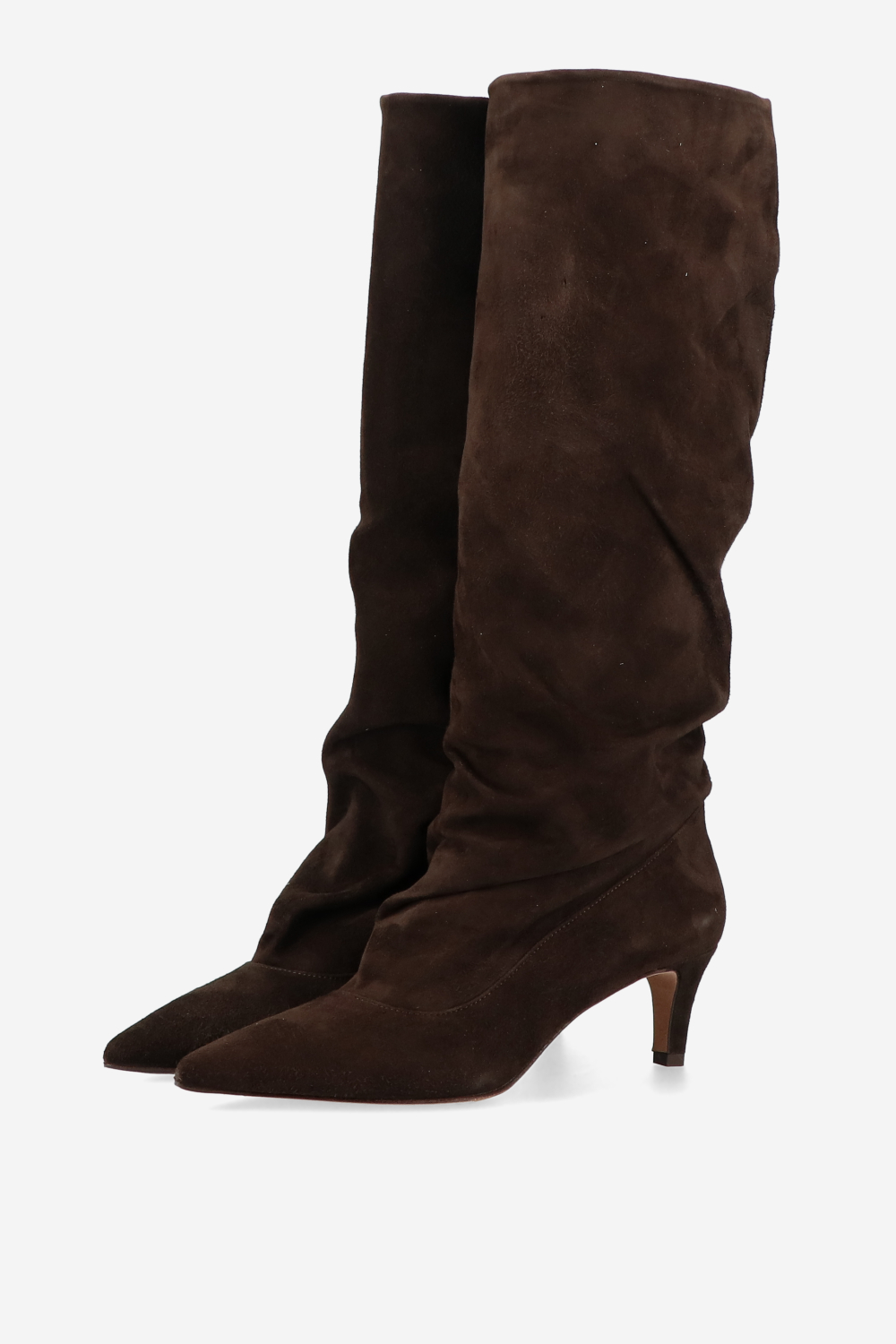 Slouchy suede boots