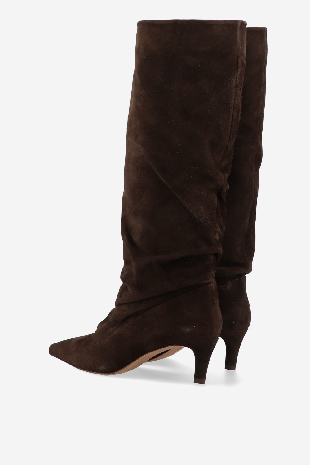 Slouchy suede boots