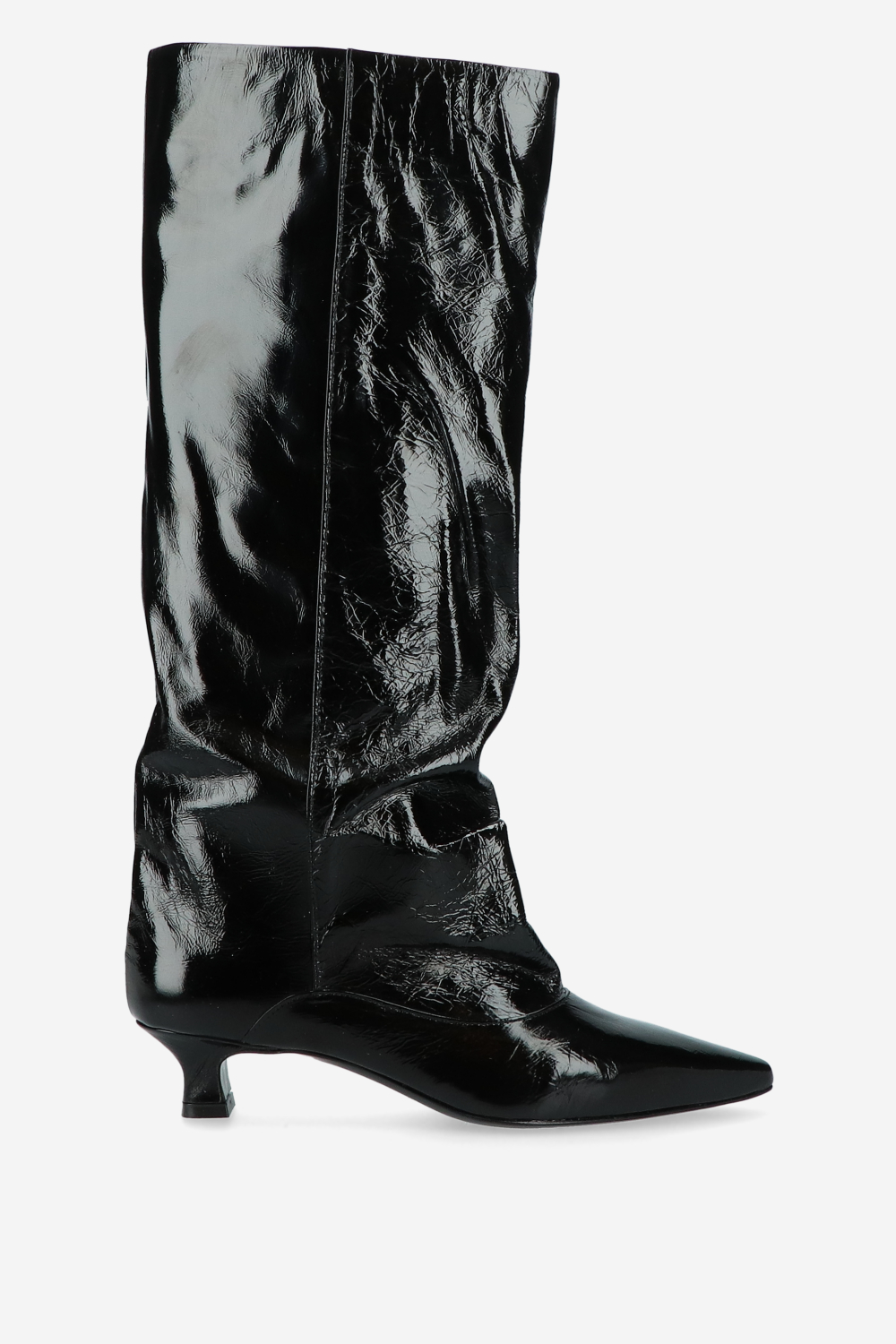 Julia Cerutti - Slouchy crinkle leather boots