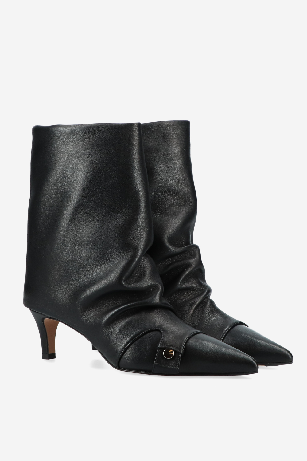 Slouchy leather boots