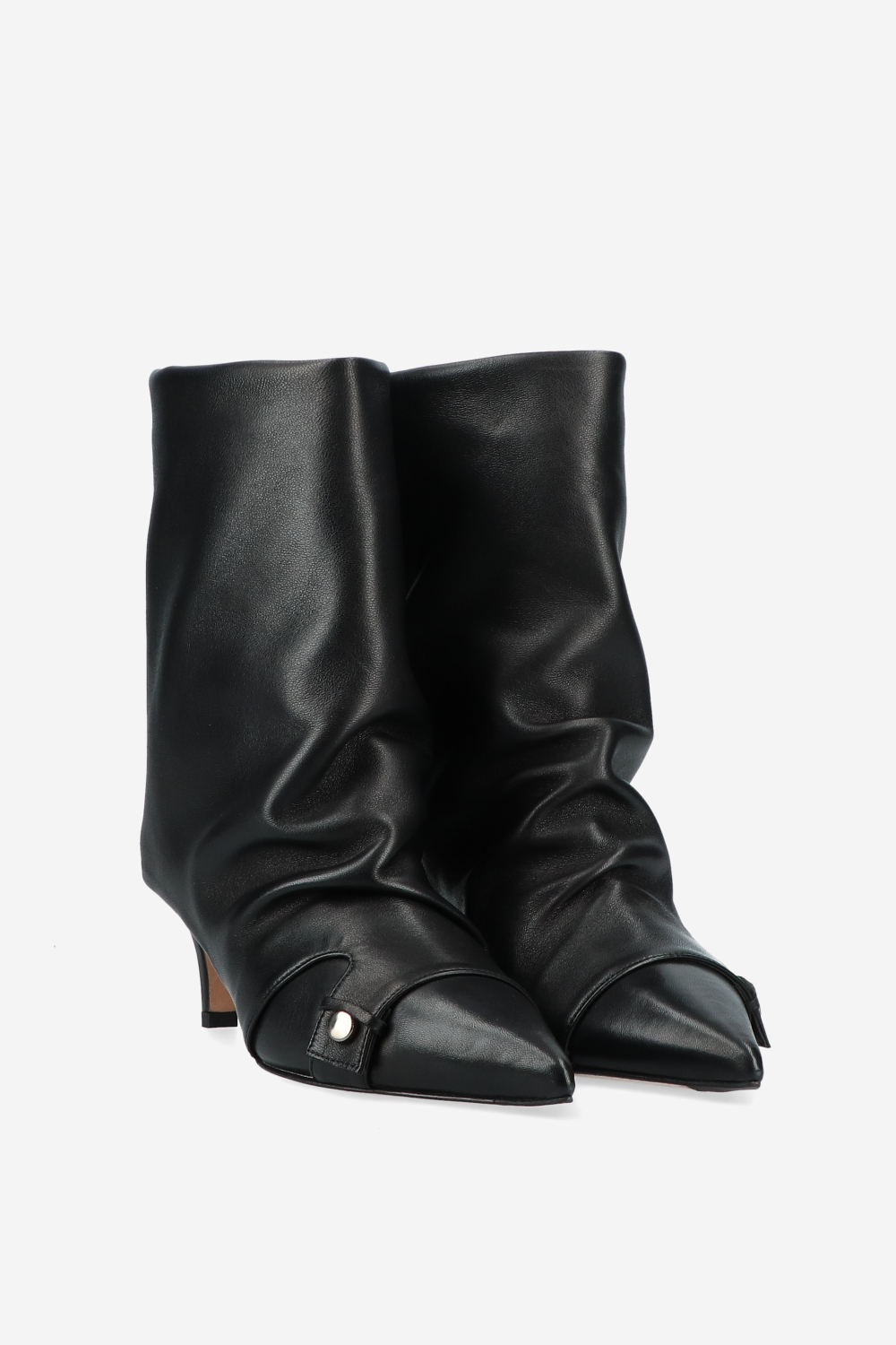 Slouchy leather boots