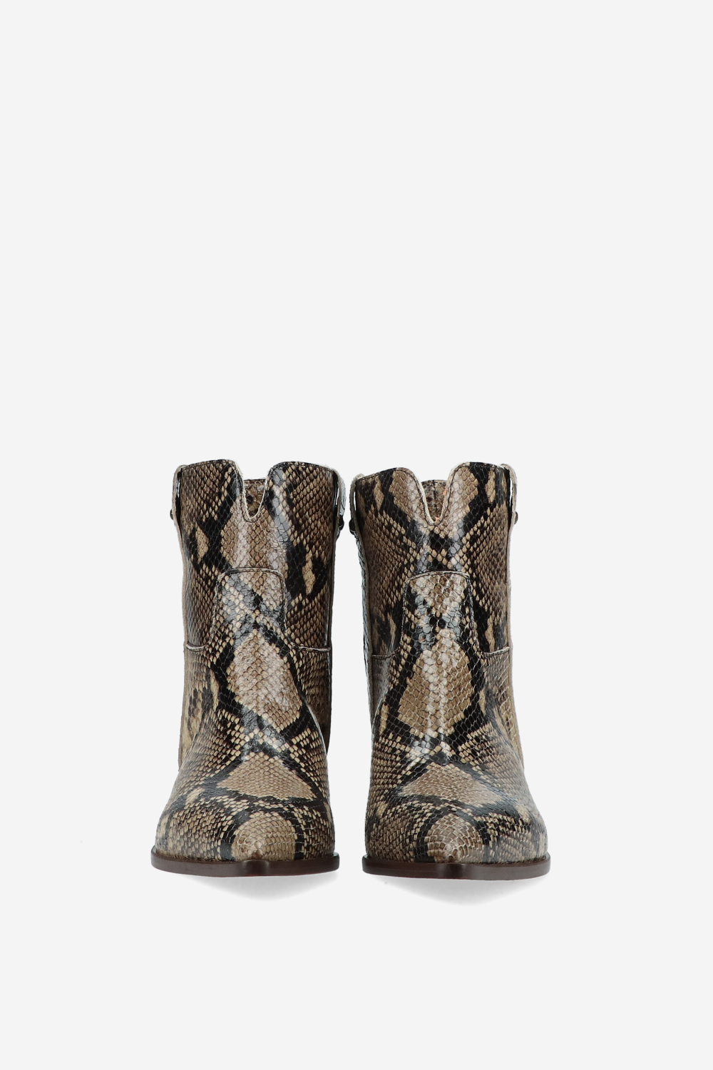 Pitone leather ankle boots